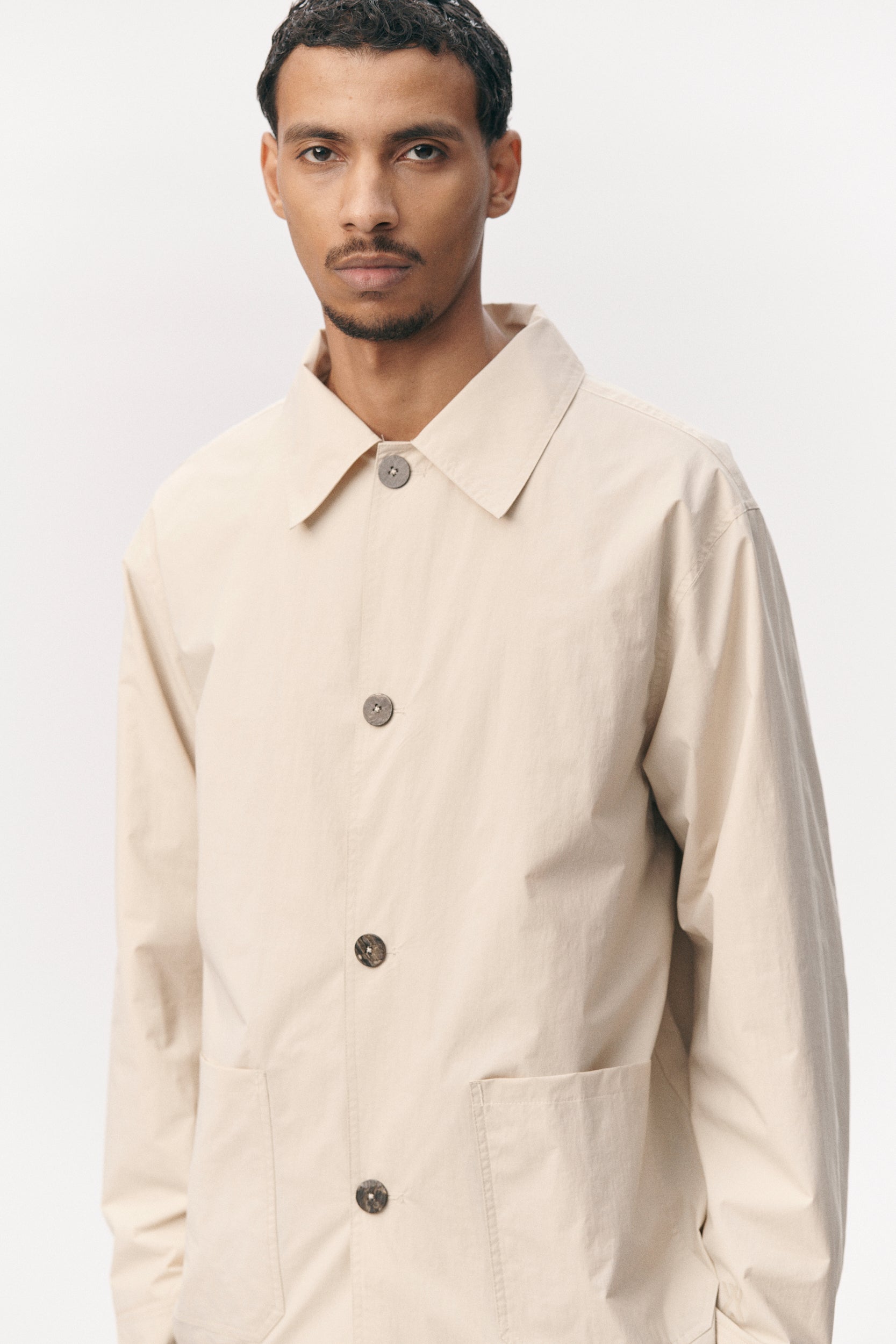 O-SHIRT NYLON SS26 BEIGE