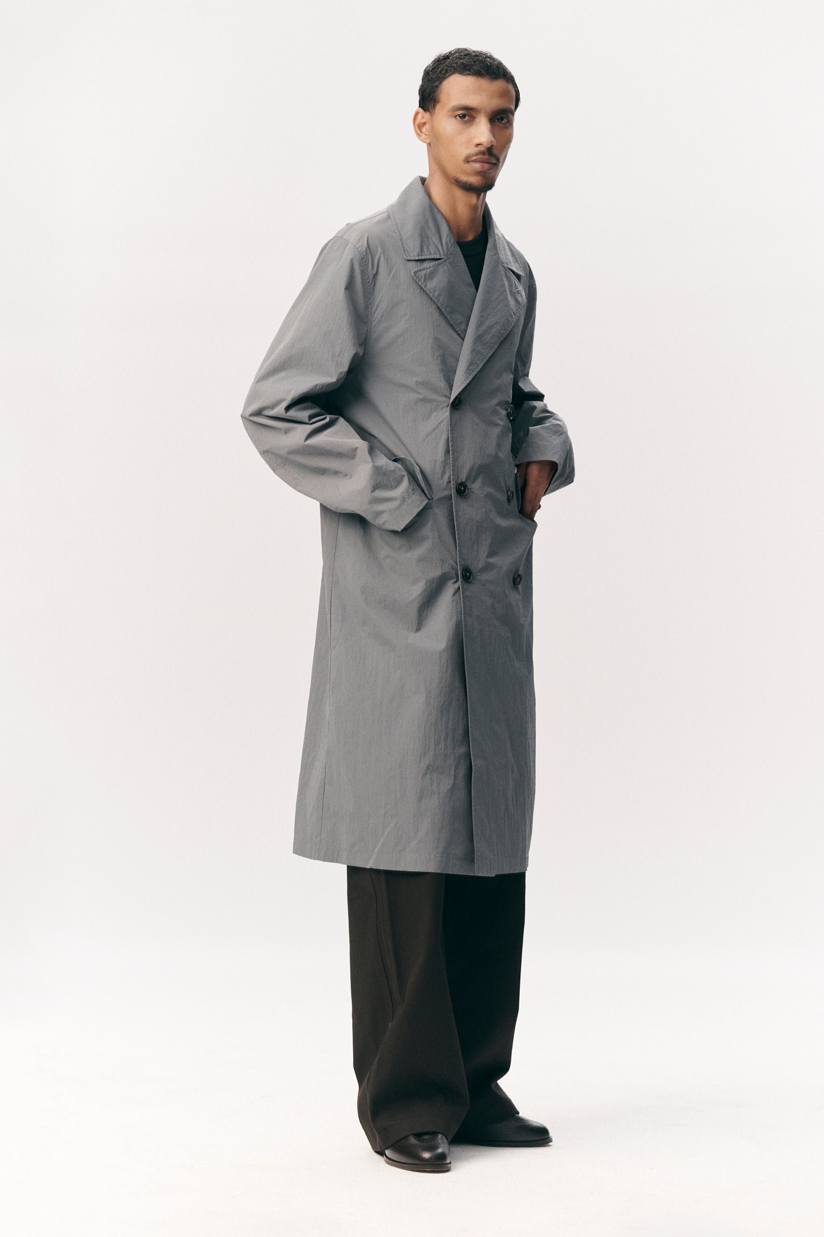 SHUVA C CRINCLE NYLON SS26 GREY BLUE