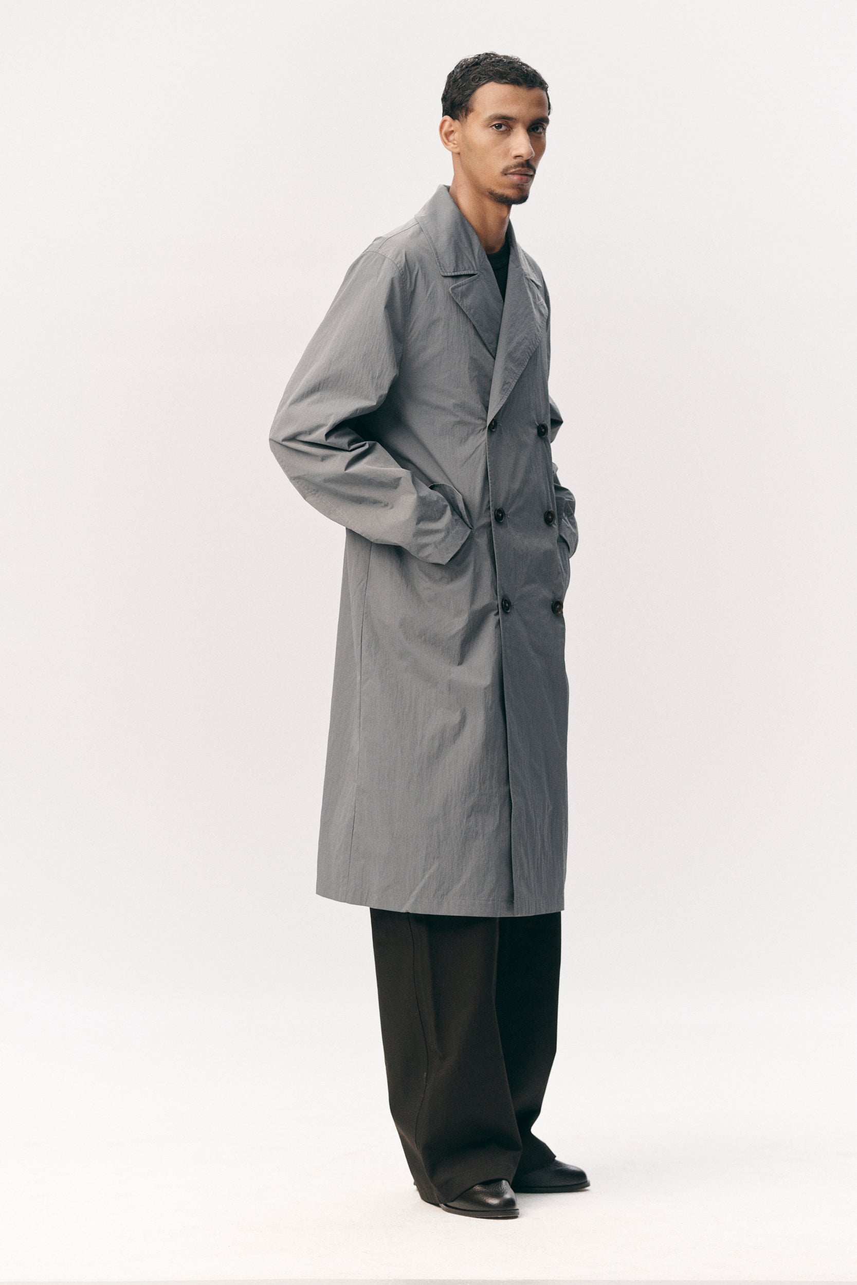 SHUVA C CRINCLE NYLON SS26 GREY BLUE