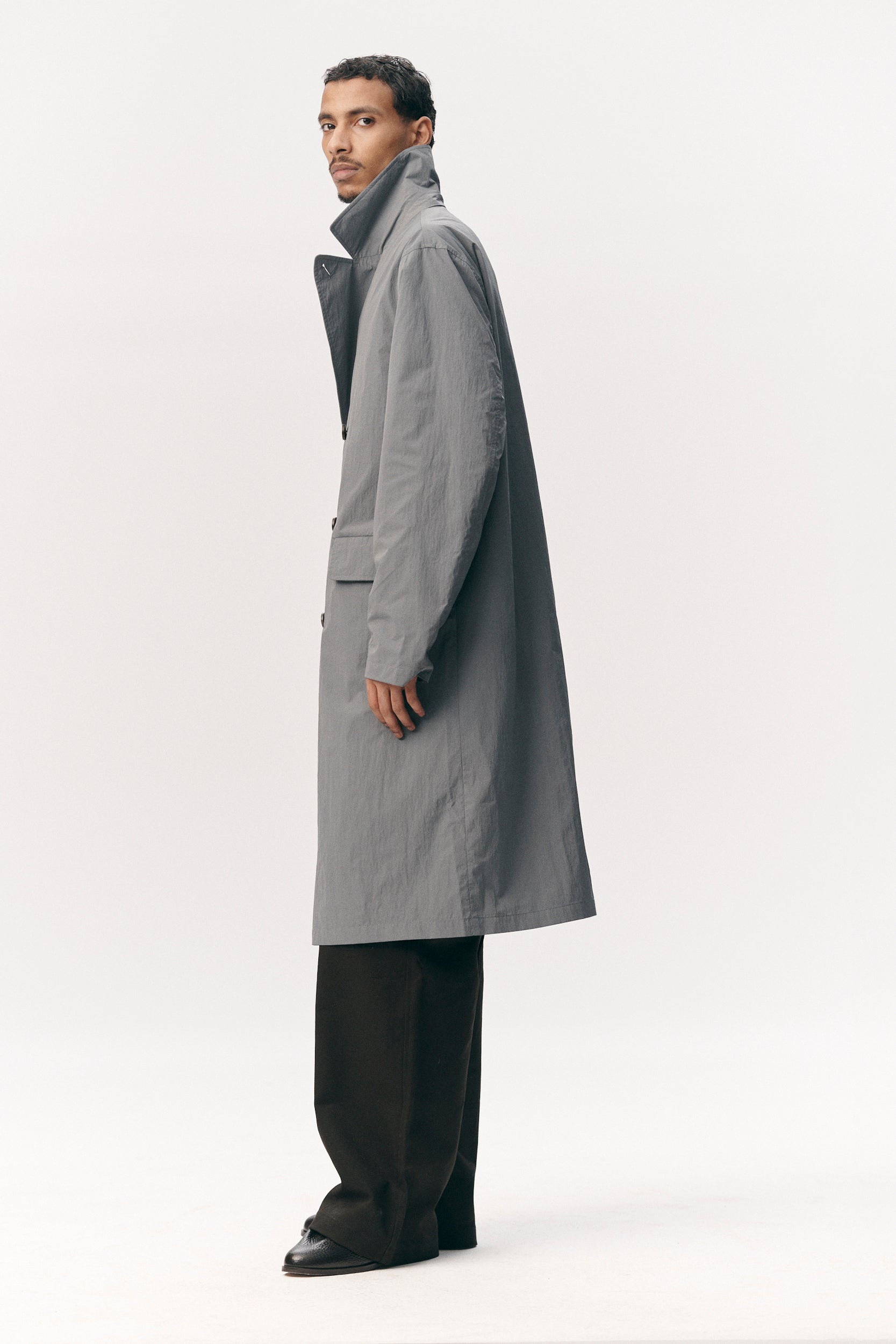 SHUVA C CRINCLE NYLON SS26 GREY BLUE