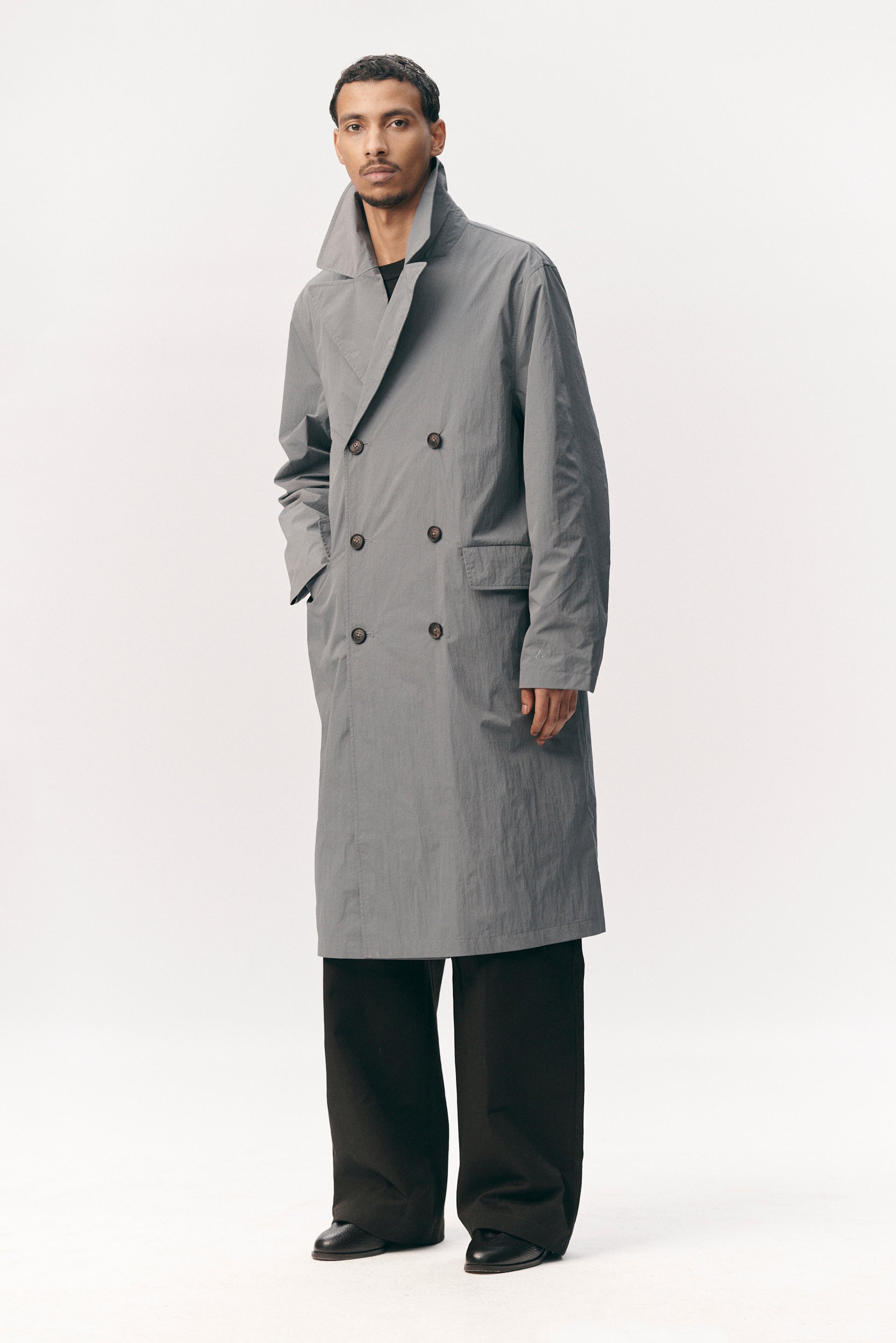 SHUVA C CRINCLE NYLON SS26 GREY BLUE