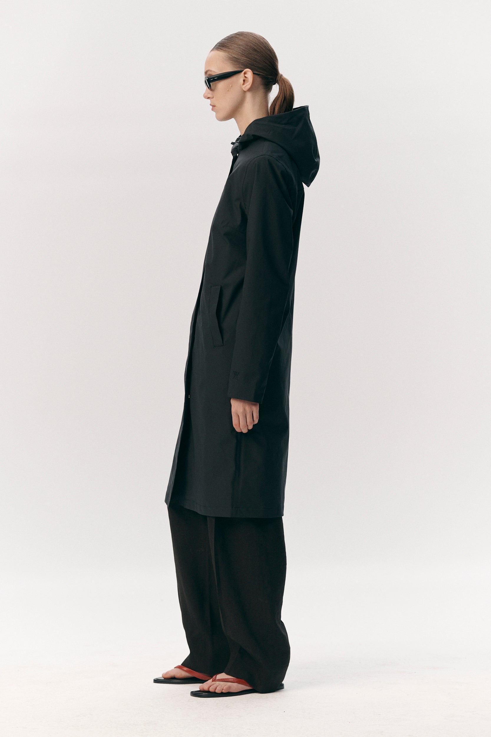 NOT SO LONG TUBE STRETCH TWILL SS26 NAVY