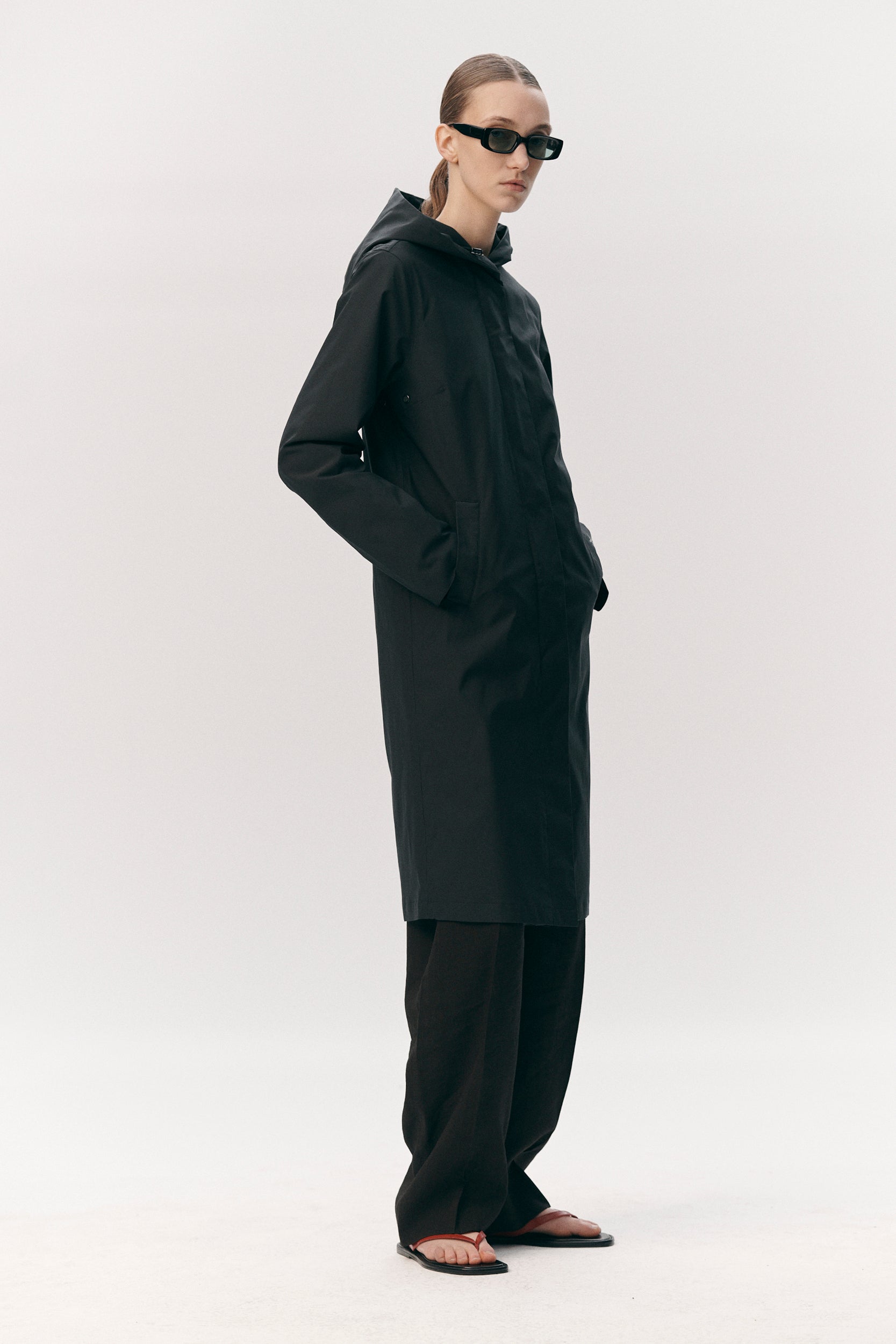 NOT SO LONG TUBE STRETCH TWILL SS26 NAVY