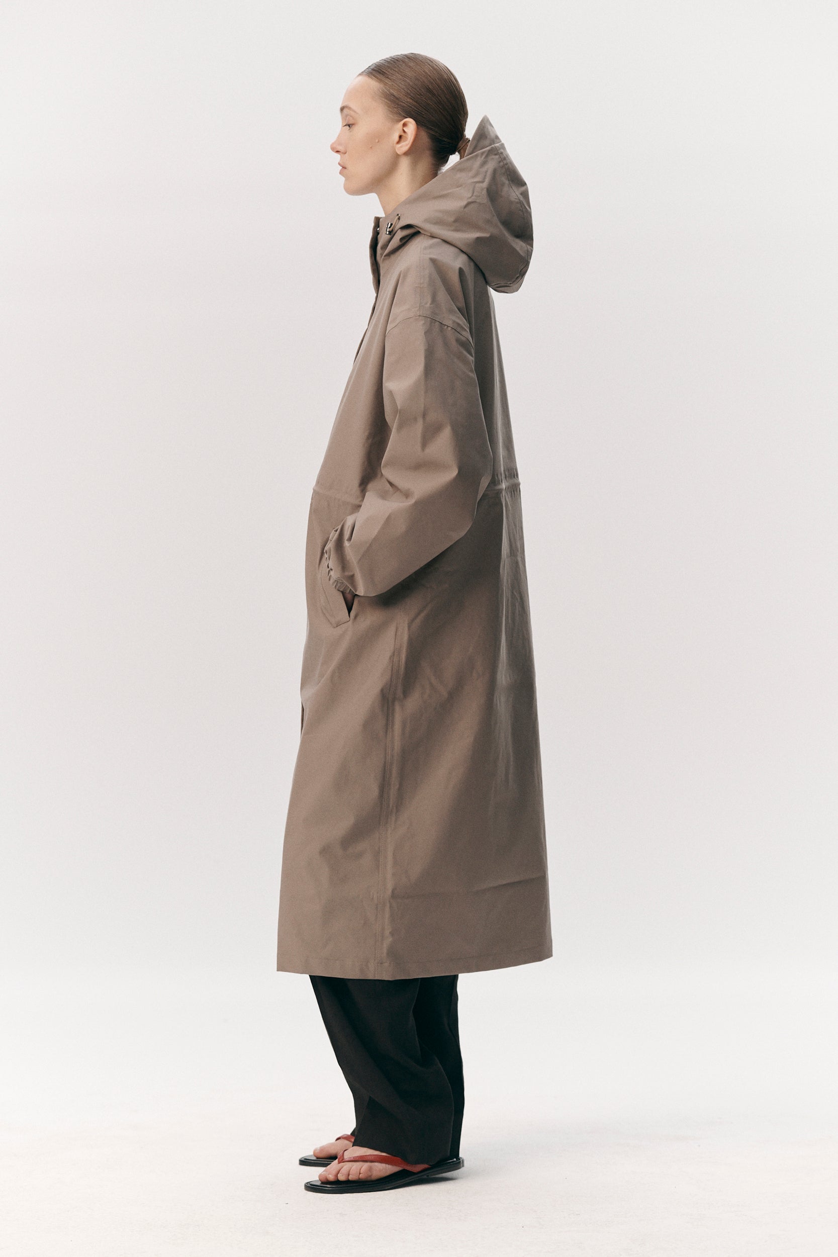 ROOMY LONG TUBE TWILL SS26 LIGHT ARMY