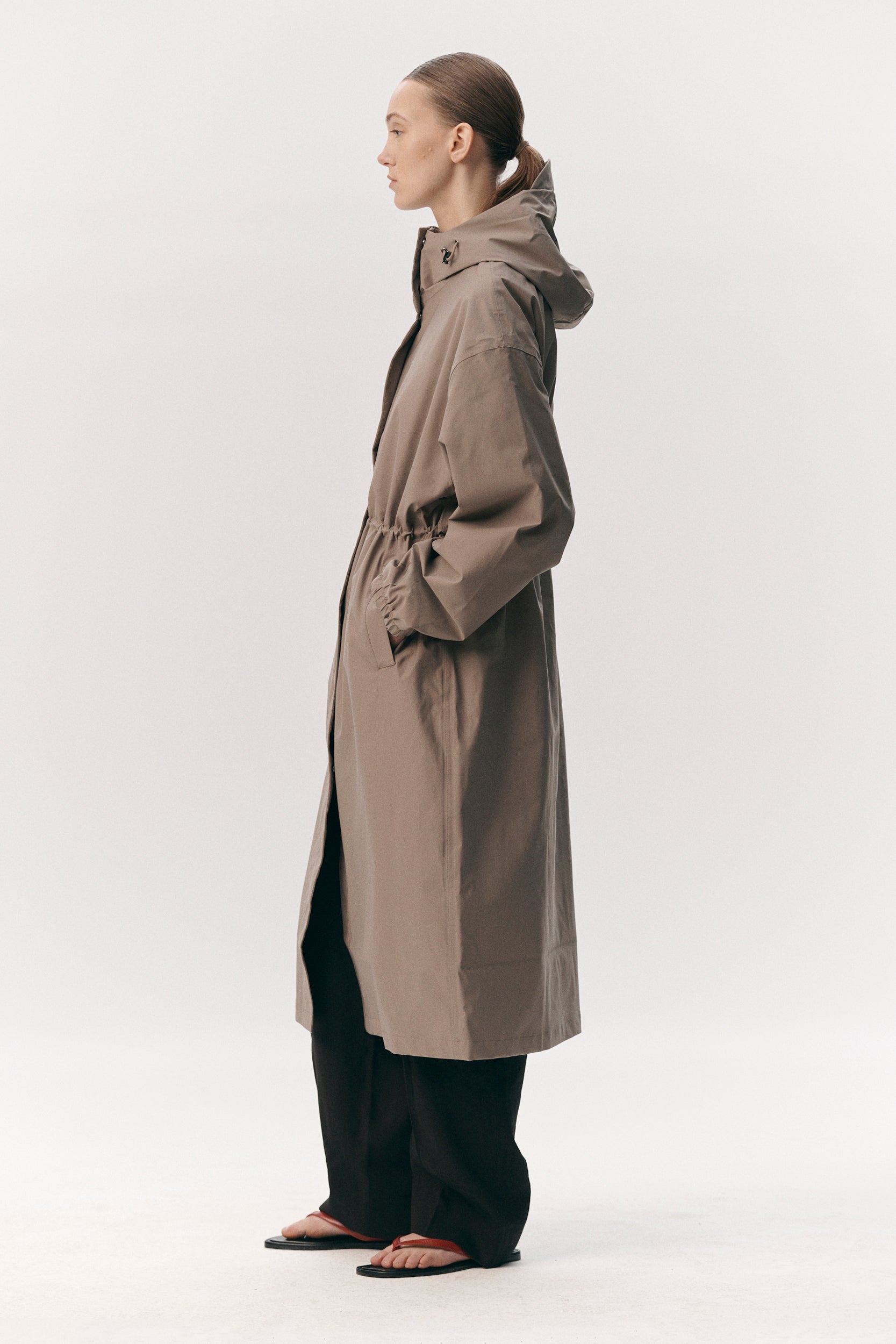 ROOMY LONG TUBE TWILL SS26 LIGHT ARMY