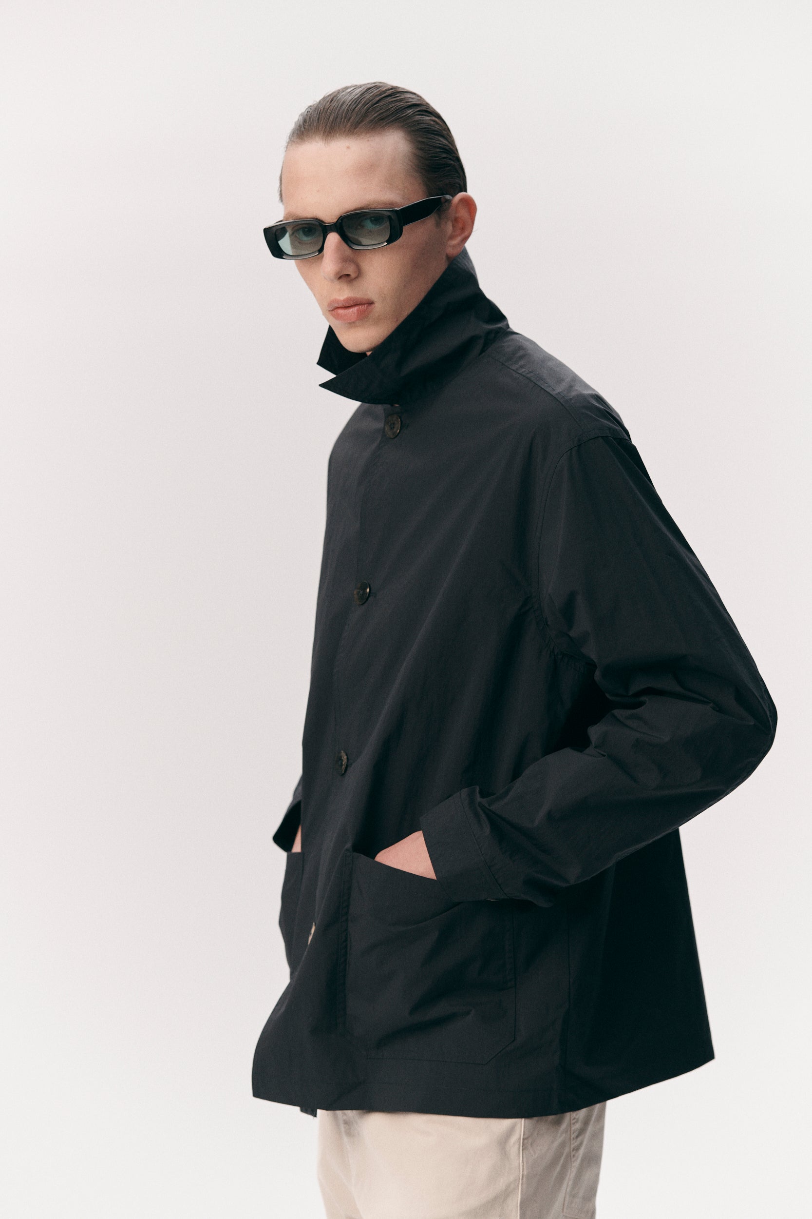 O-SHIRT NYLON SS26 NAVY