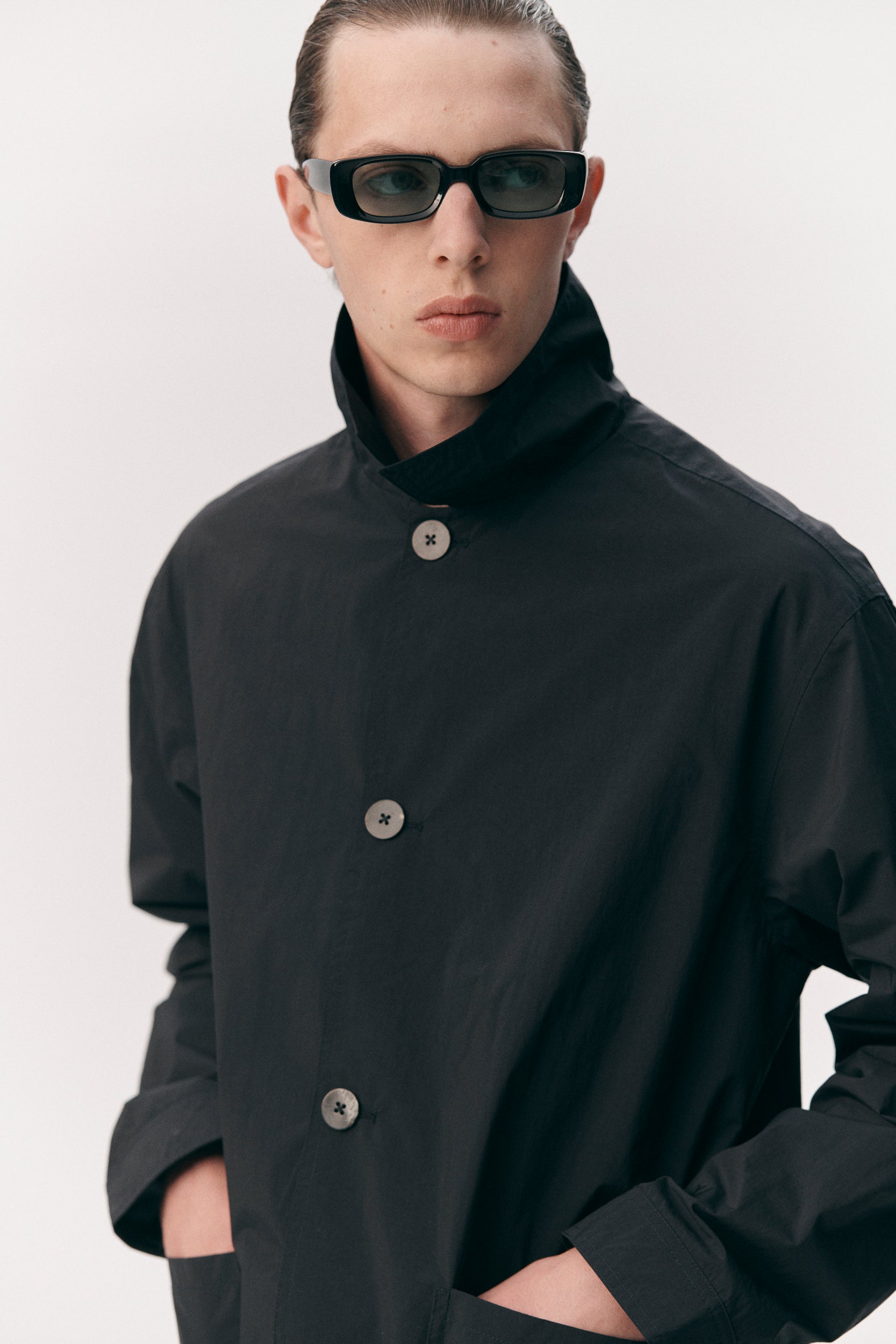O-SHIRT NYLON SS26 NAVY