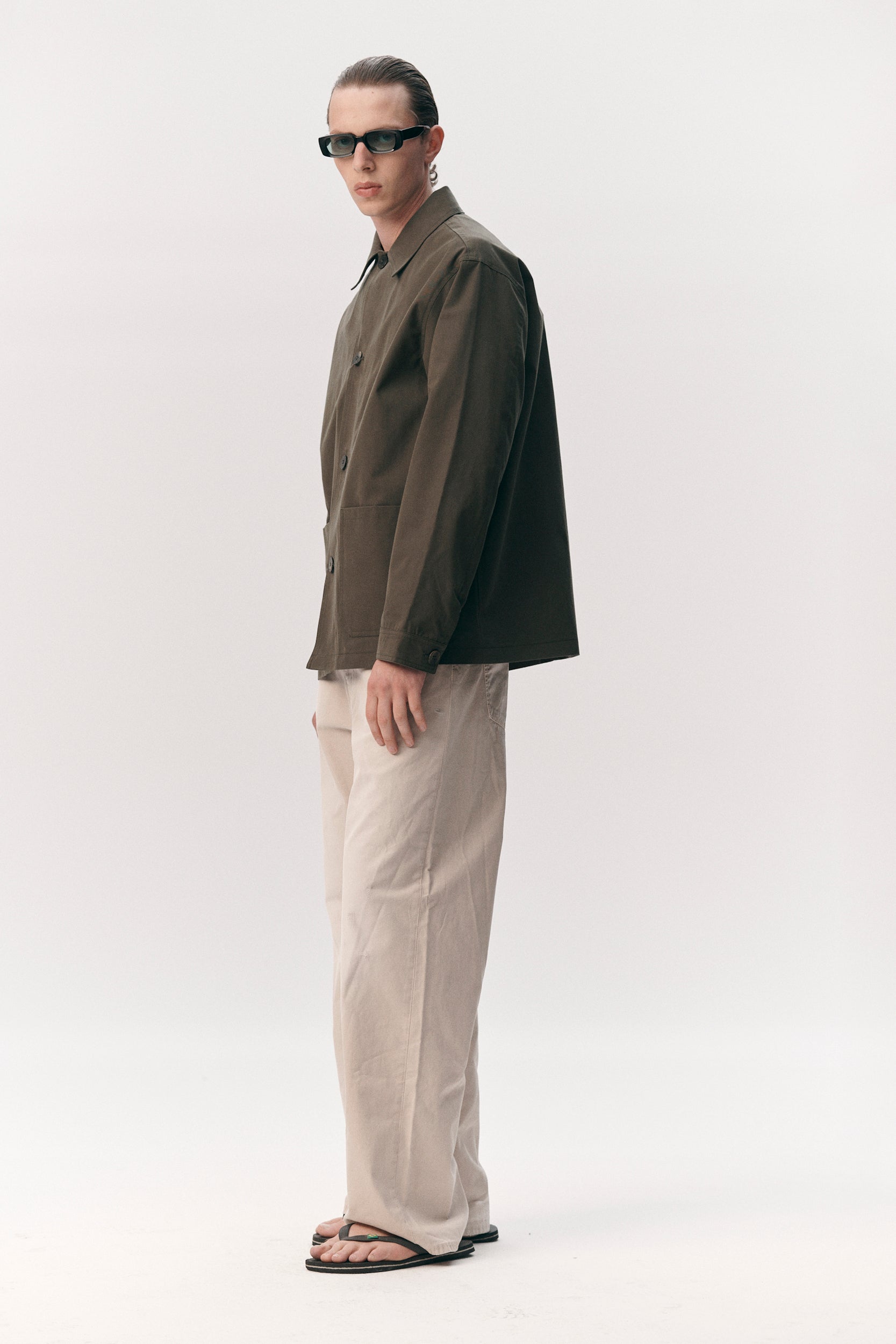 O-SHIRT BRUSHED COTTON SS26 ARMY