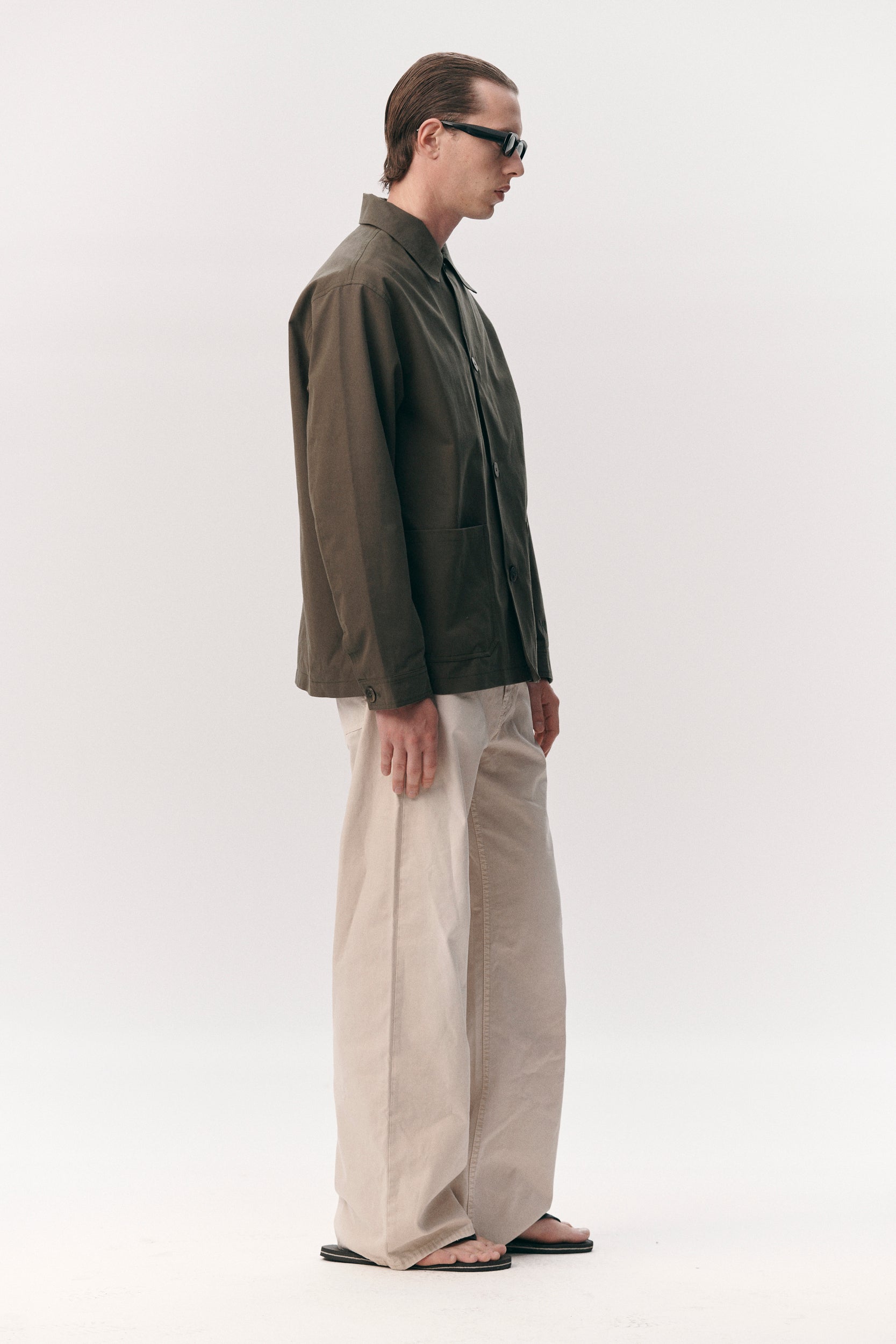 O-SHIRT BRUSHED COTTON SS26 ARMY