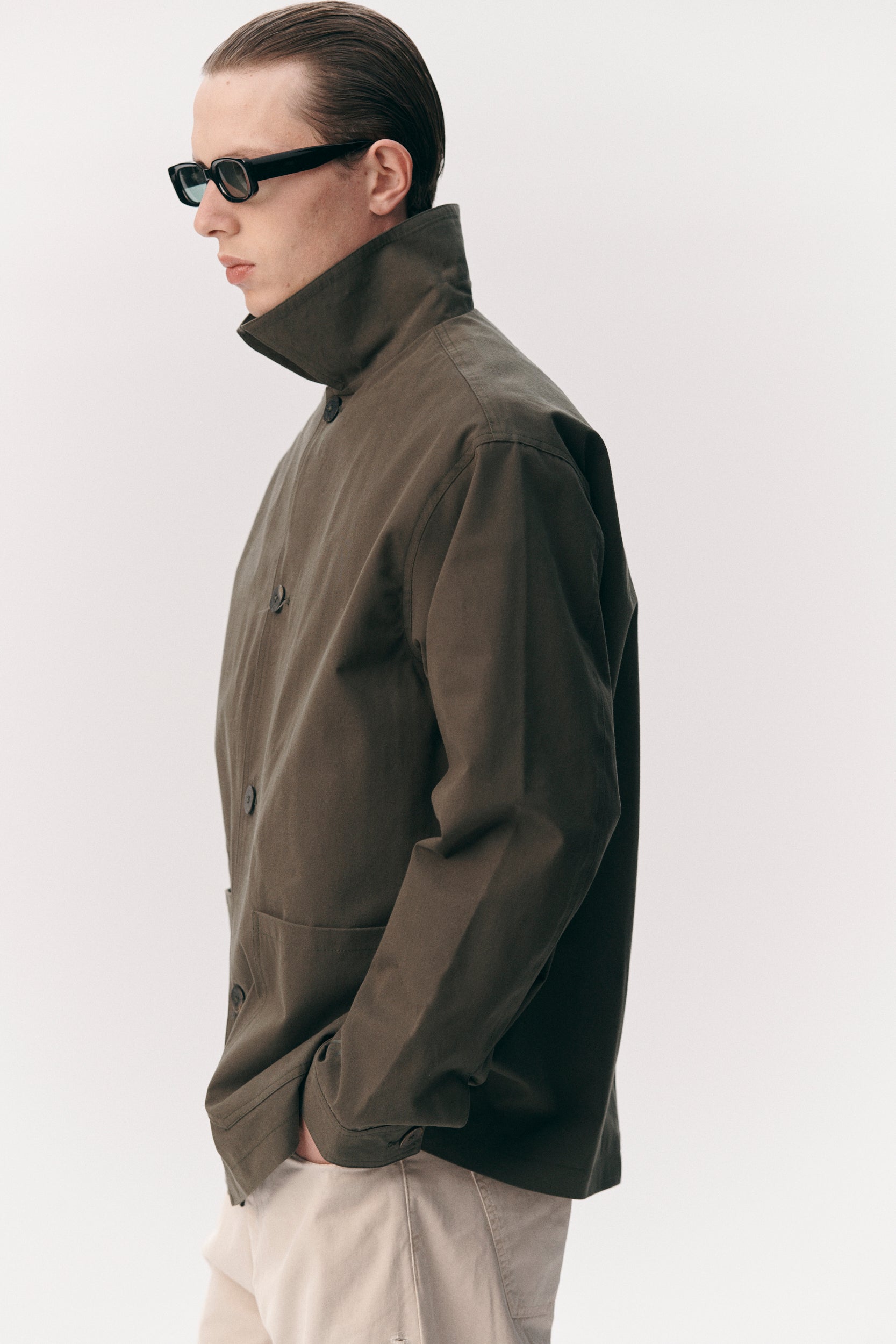 O-SHIRT BRUSHED COTTON SS26 ARMY