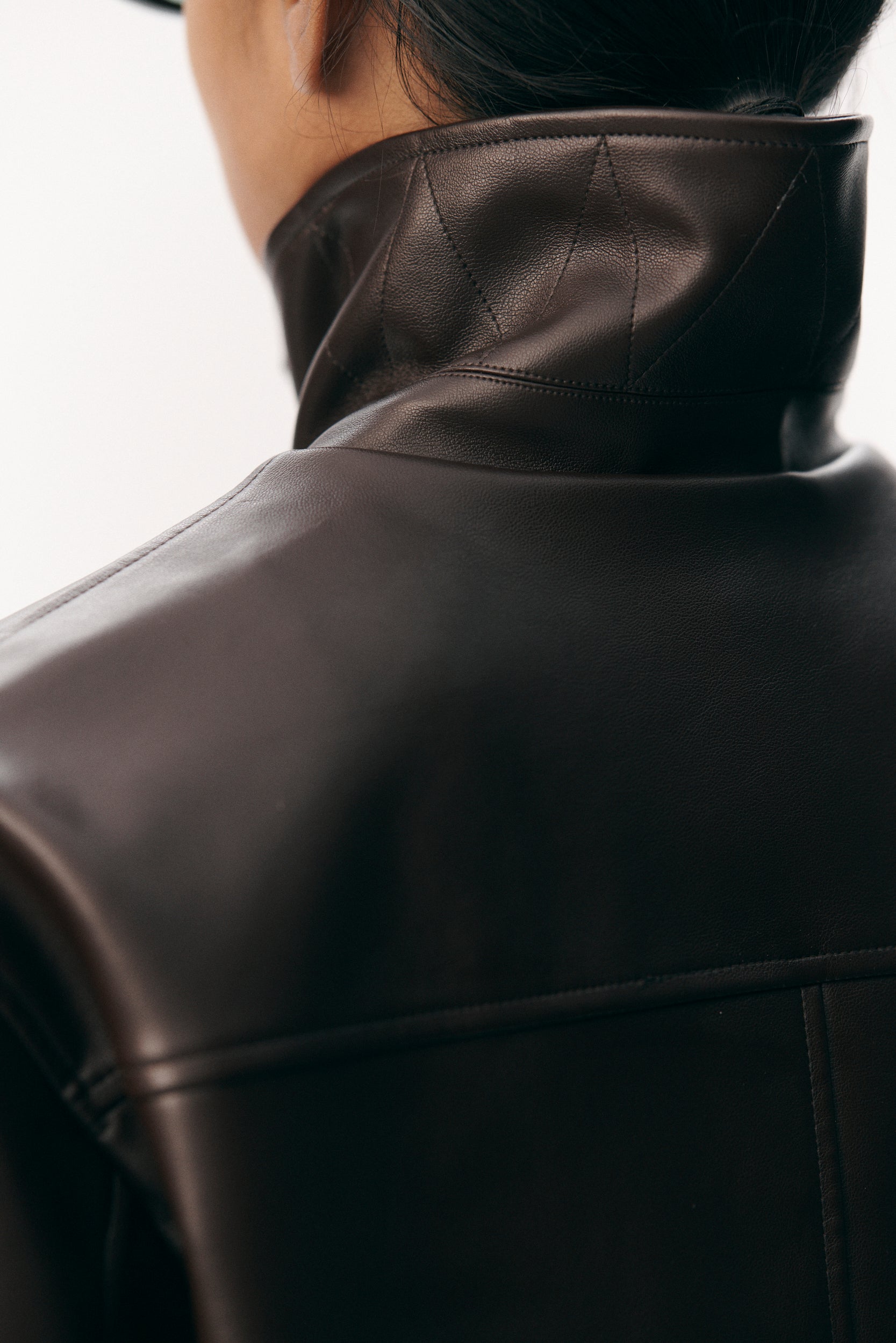 ZIP UP FAUX L SS26 DARK CHOCOLATE WOMEN