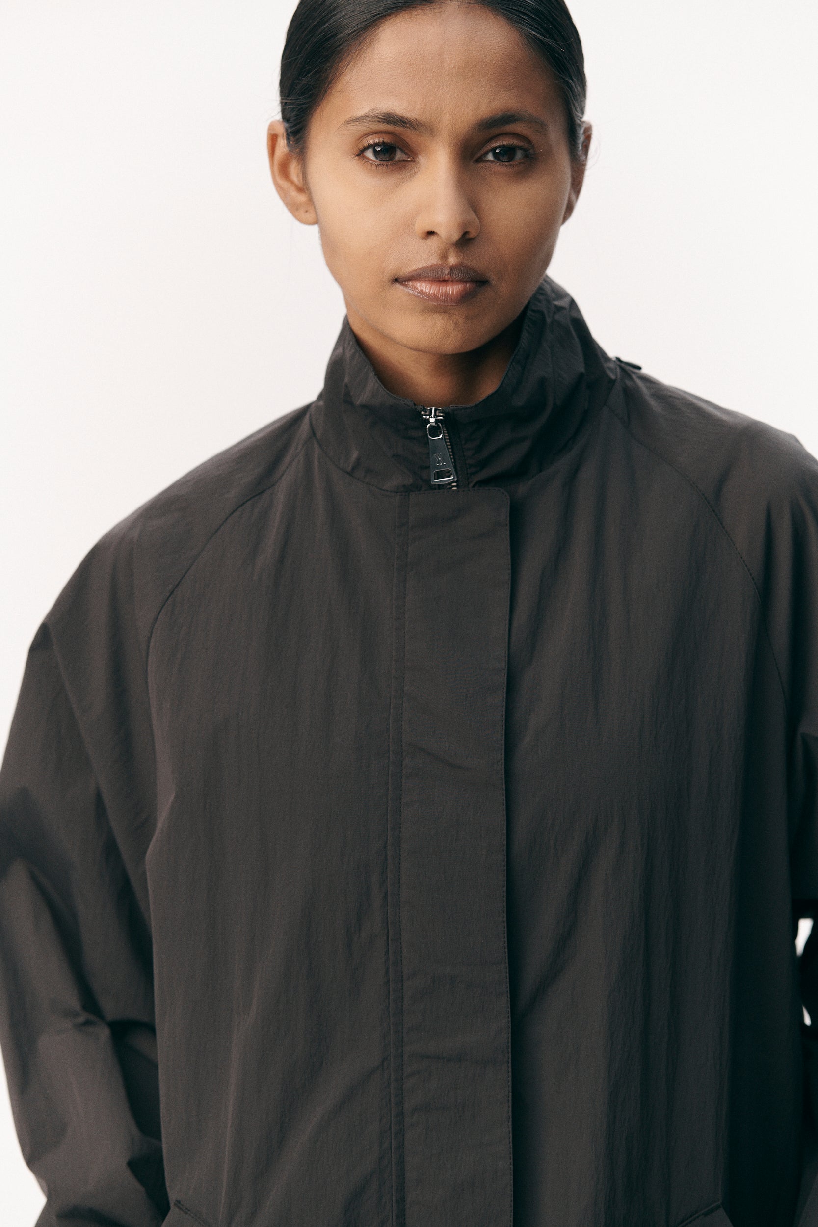 MILLY TERRY CRINCLE NYLON SS26 BLACK