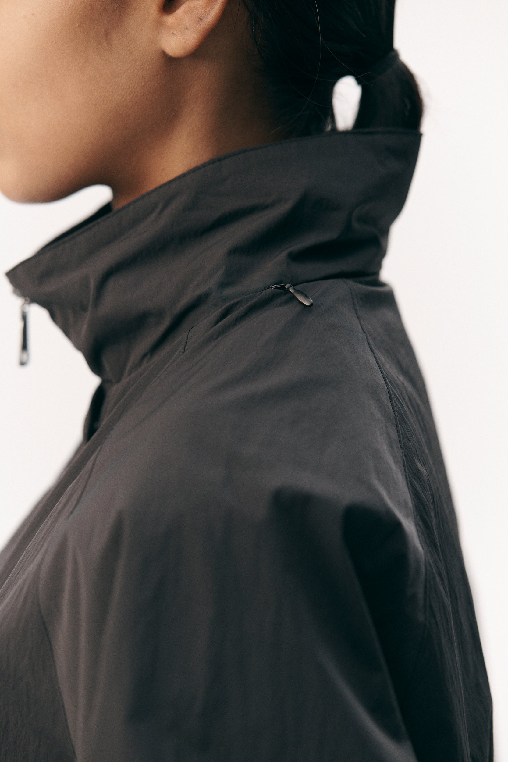 MILLY TERRY CRINCLE NYLON SS26 BLACK