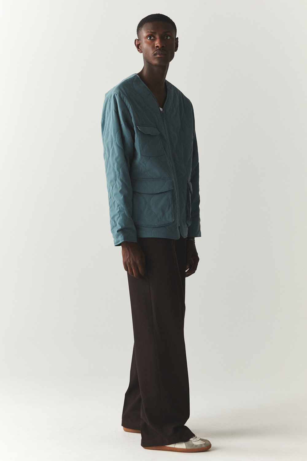GEWATTEERDE VOERING SS'24 FADED AQUA 