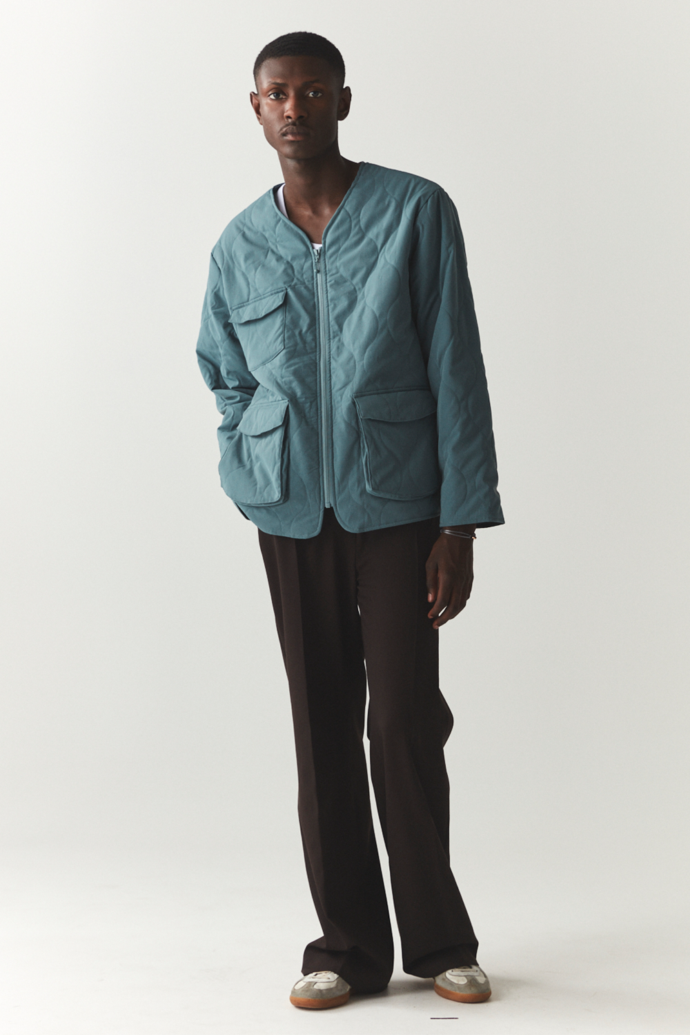 GEWATTEERDE VOERING SS'24 FADED AQUA 