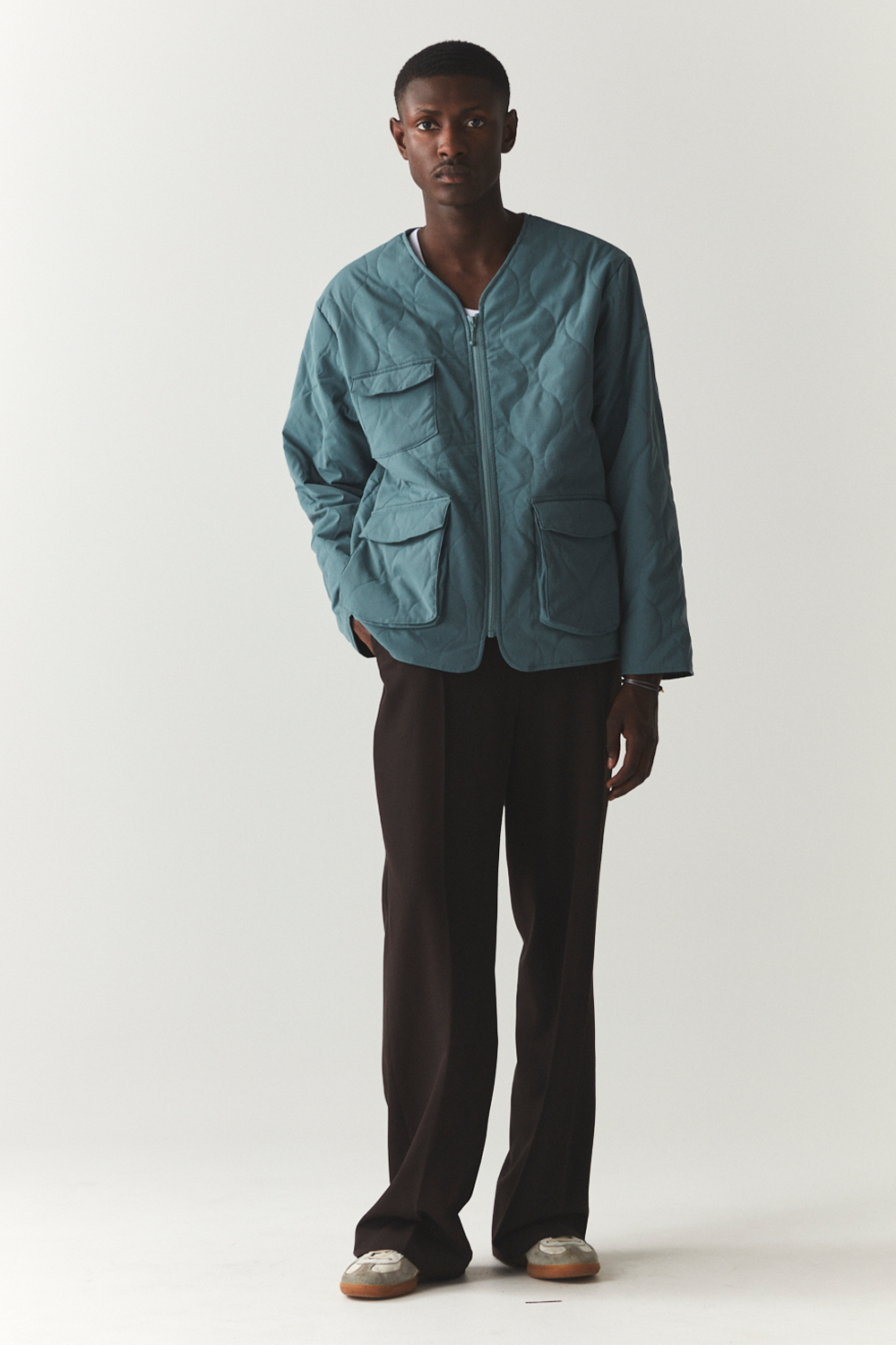GEWATTEERDE VOERING SS'24 FADED AQUA 