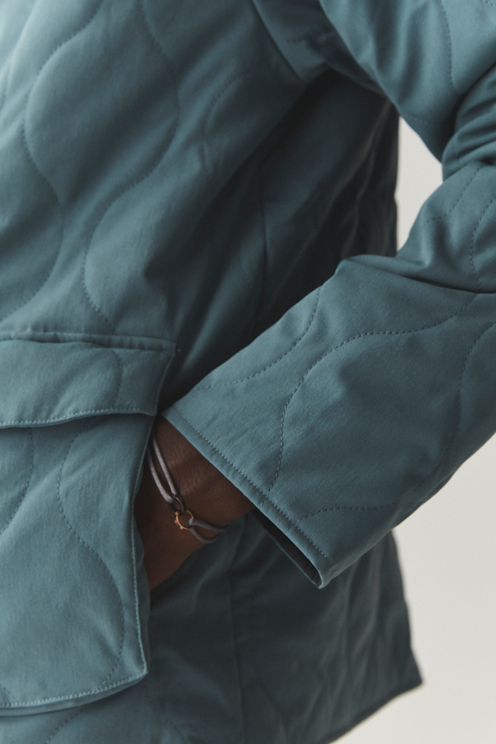 GEWATTEERDE VOERING SS'24 FADED AQUA 