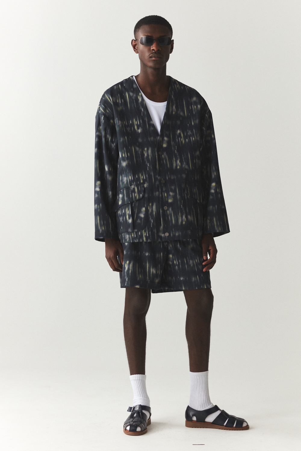 VOERING GEDRUKT UNI SS'24 NAVY 
