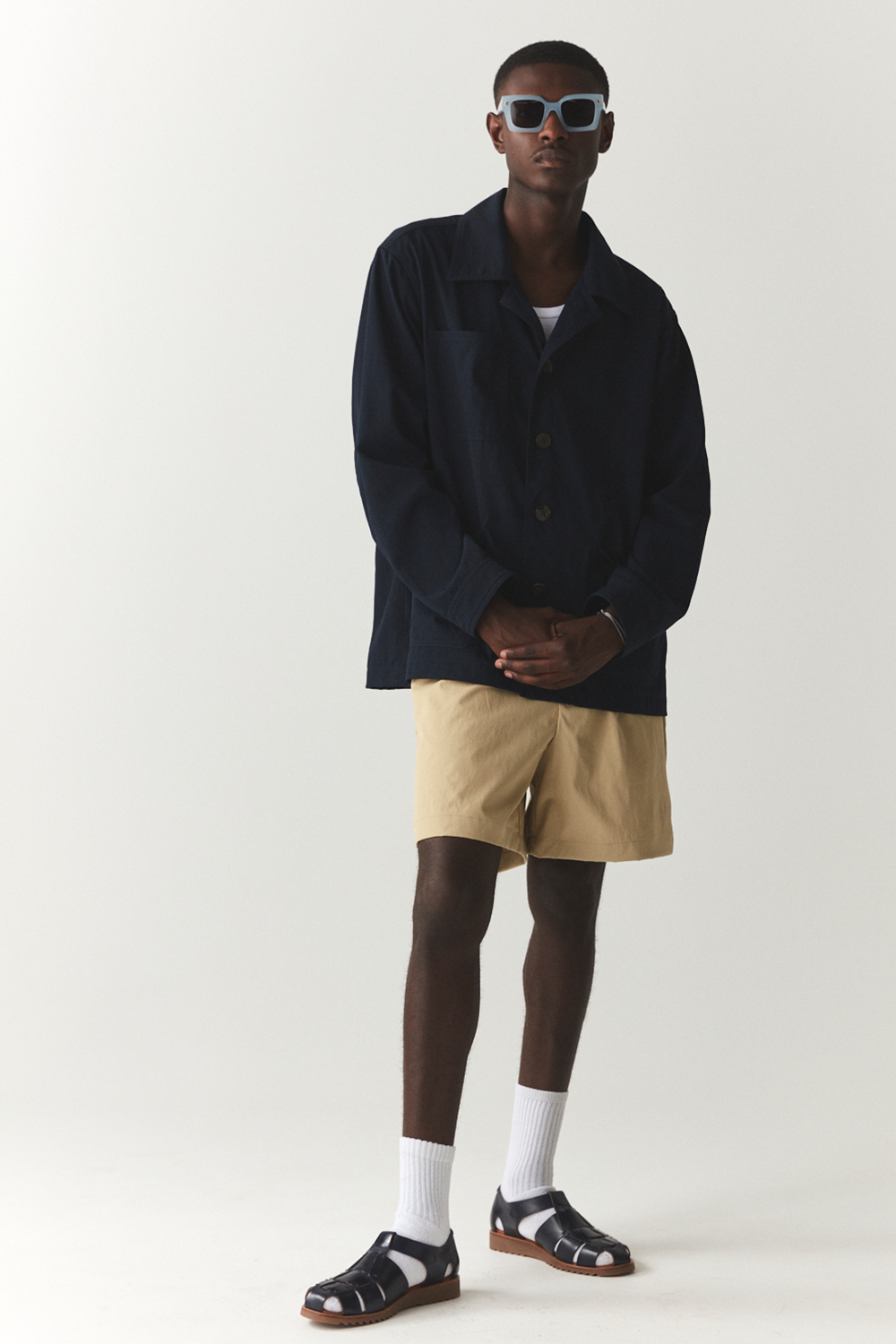 O-SHIRT CRINCLE NYLON SS'24 MARINE 