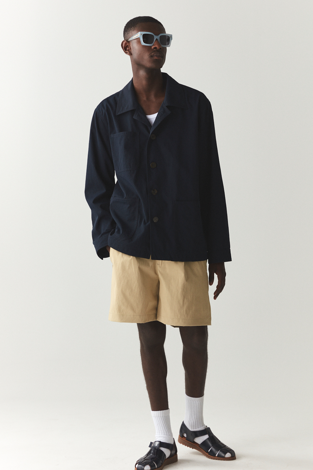 O-SHIRT CRINCLE NYLON SS'24 MARINE 