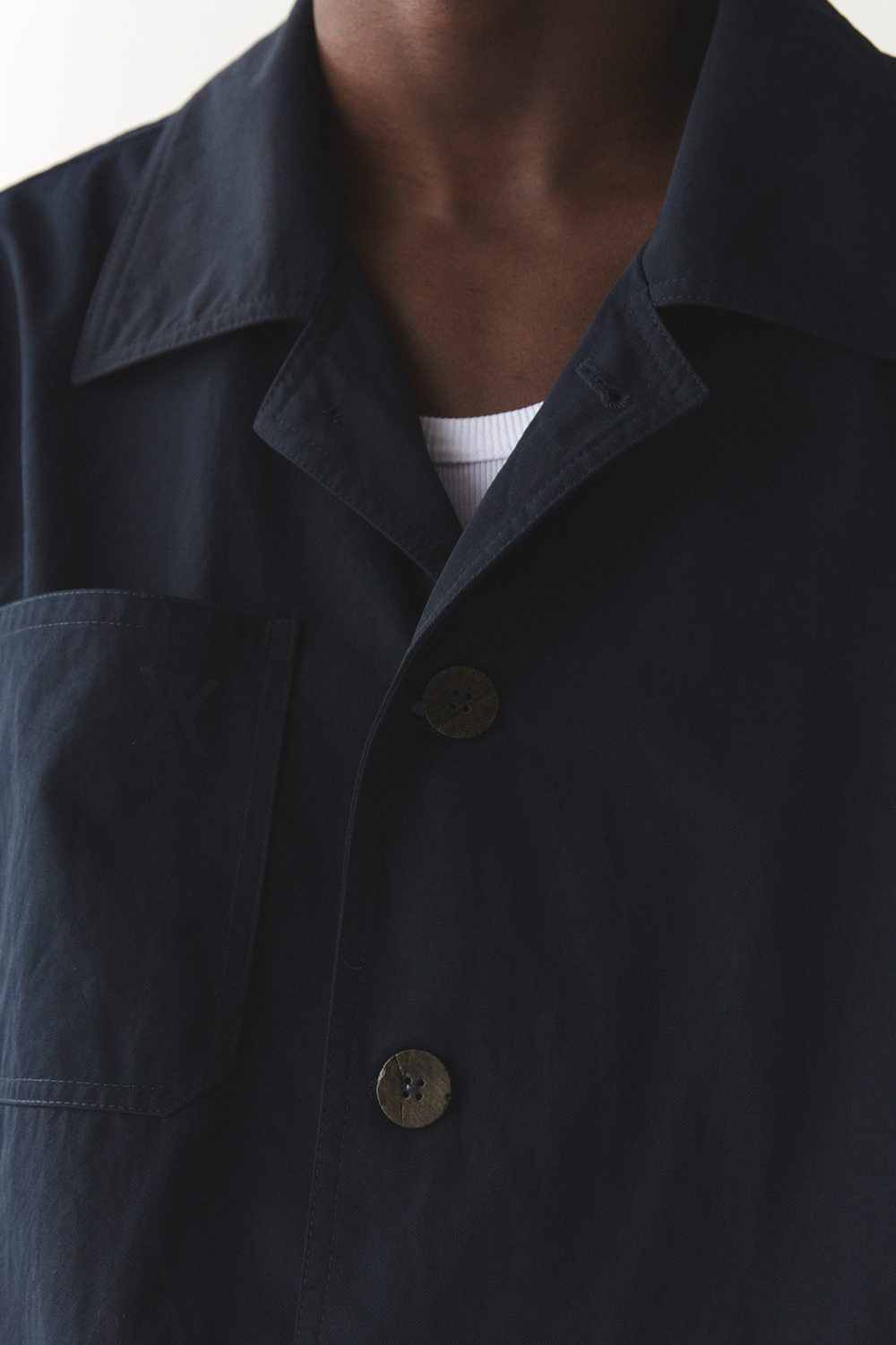 O-SHIRT CRINCLE NYLON SS'24 MARINE 