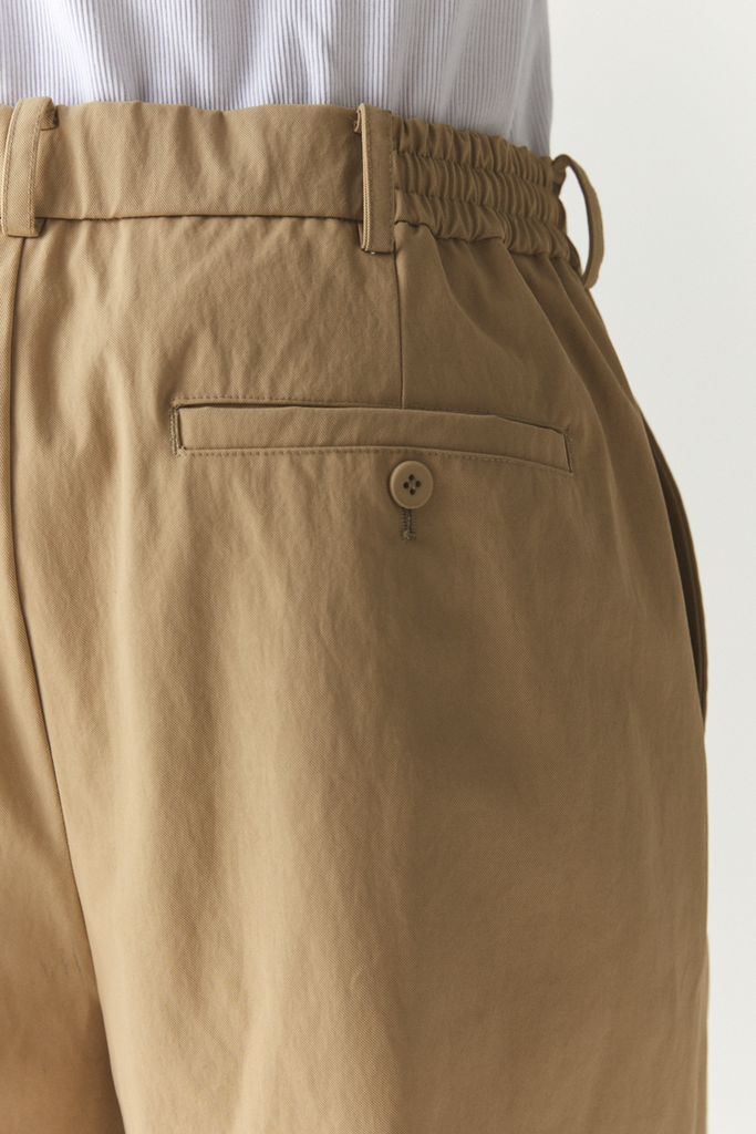 PLEATED WETPANT SS'24 ALMOND