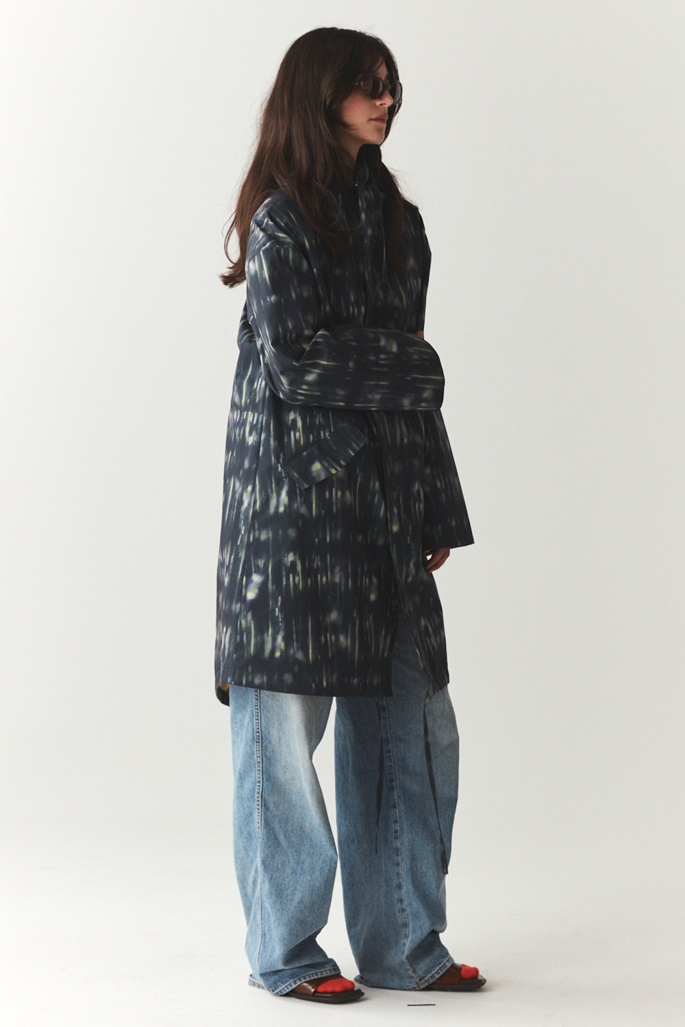 PARKA MET CAPUCHON VISTALEN PRINT SS'24 MARINE 