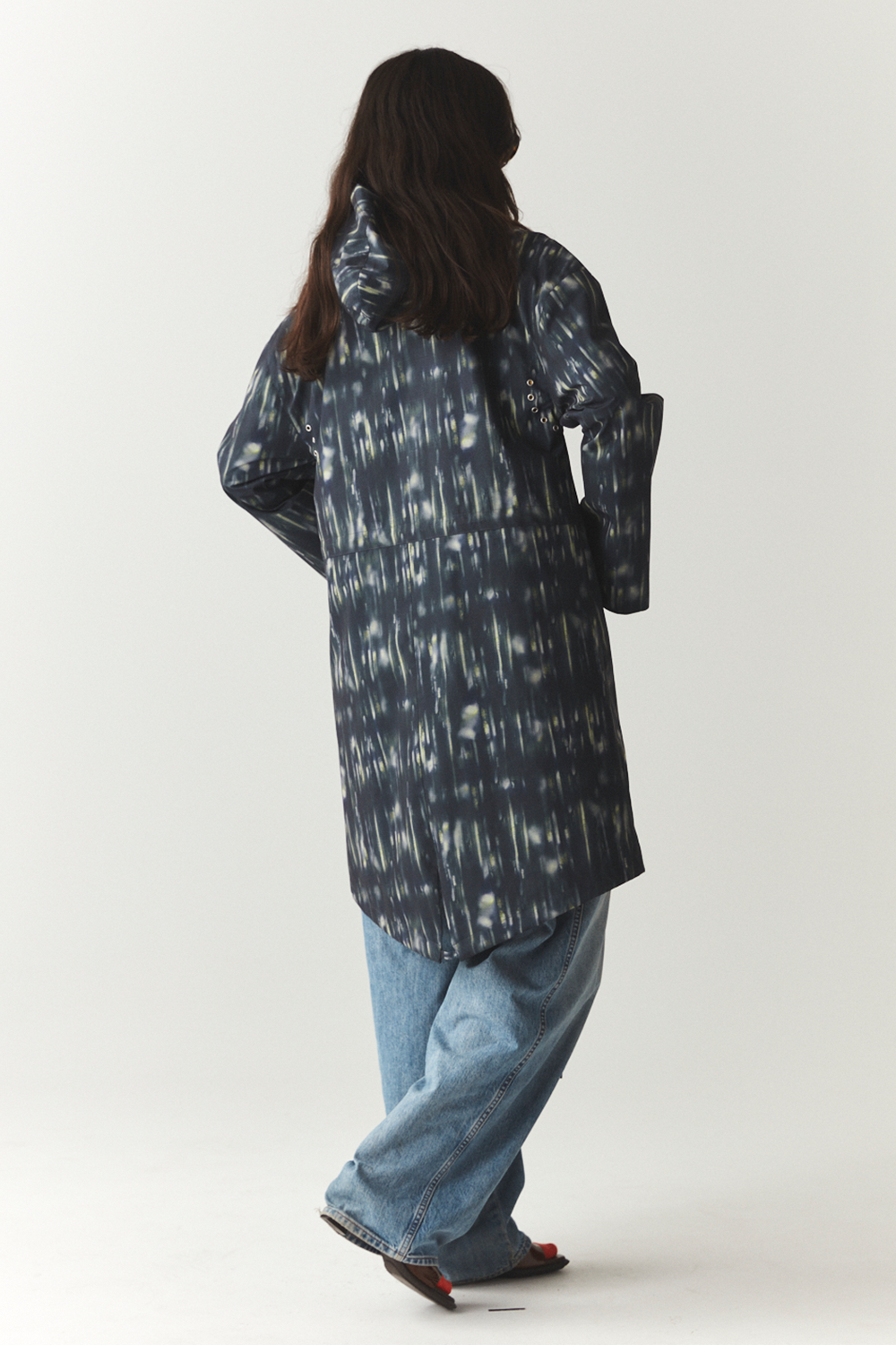 PARKA MET CAPUCHON VISTALEN PRINT SS'24 MARINE 