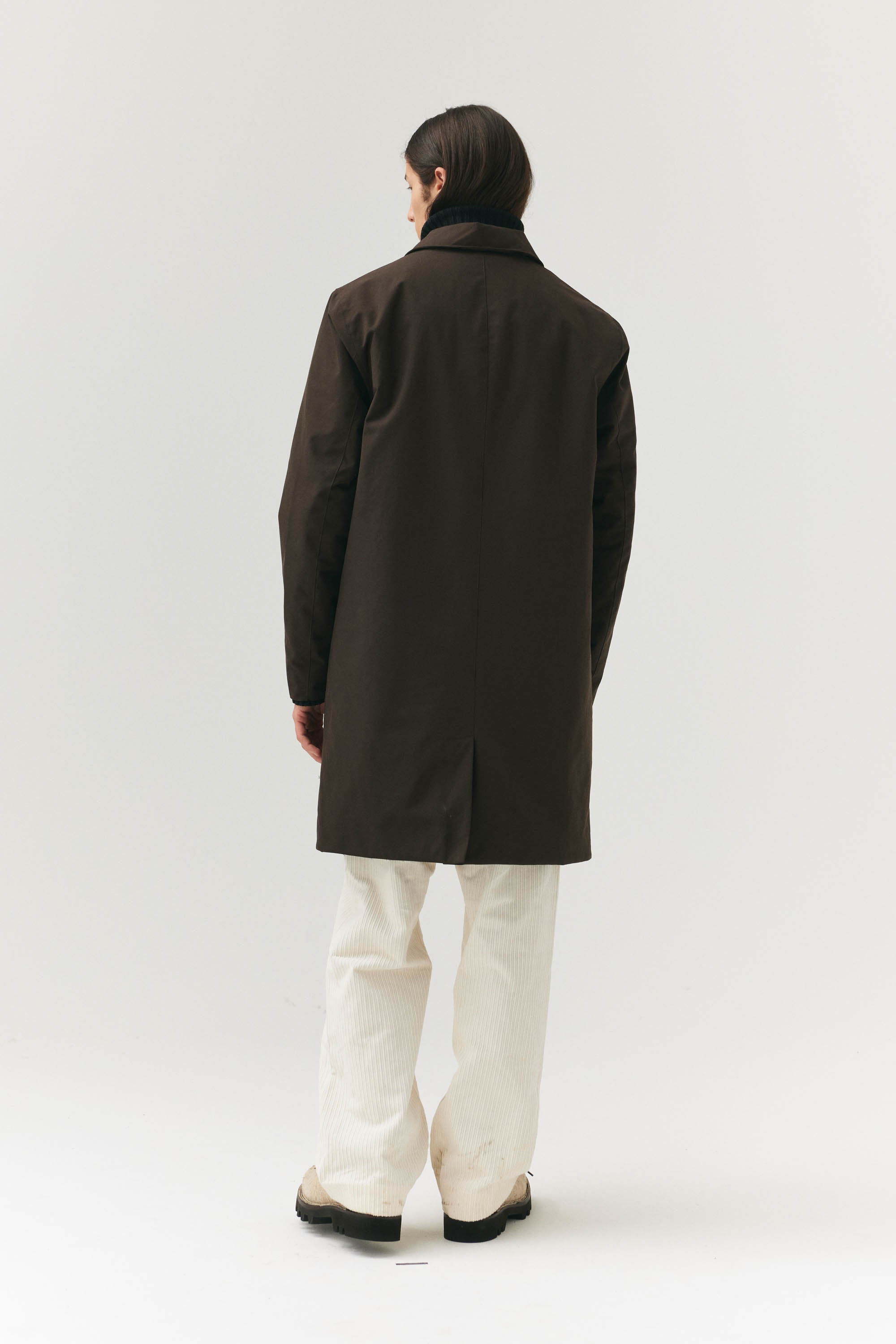 LONG DONG POLYRAYON WOOL LOOK AW24 CHESTNUT