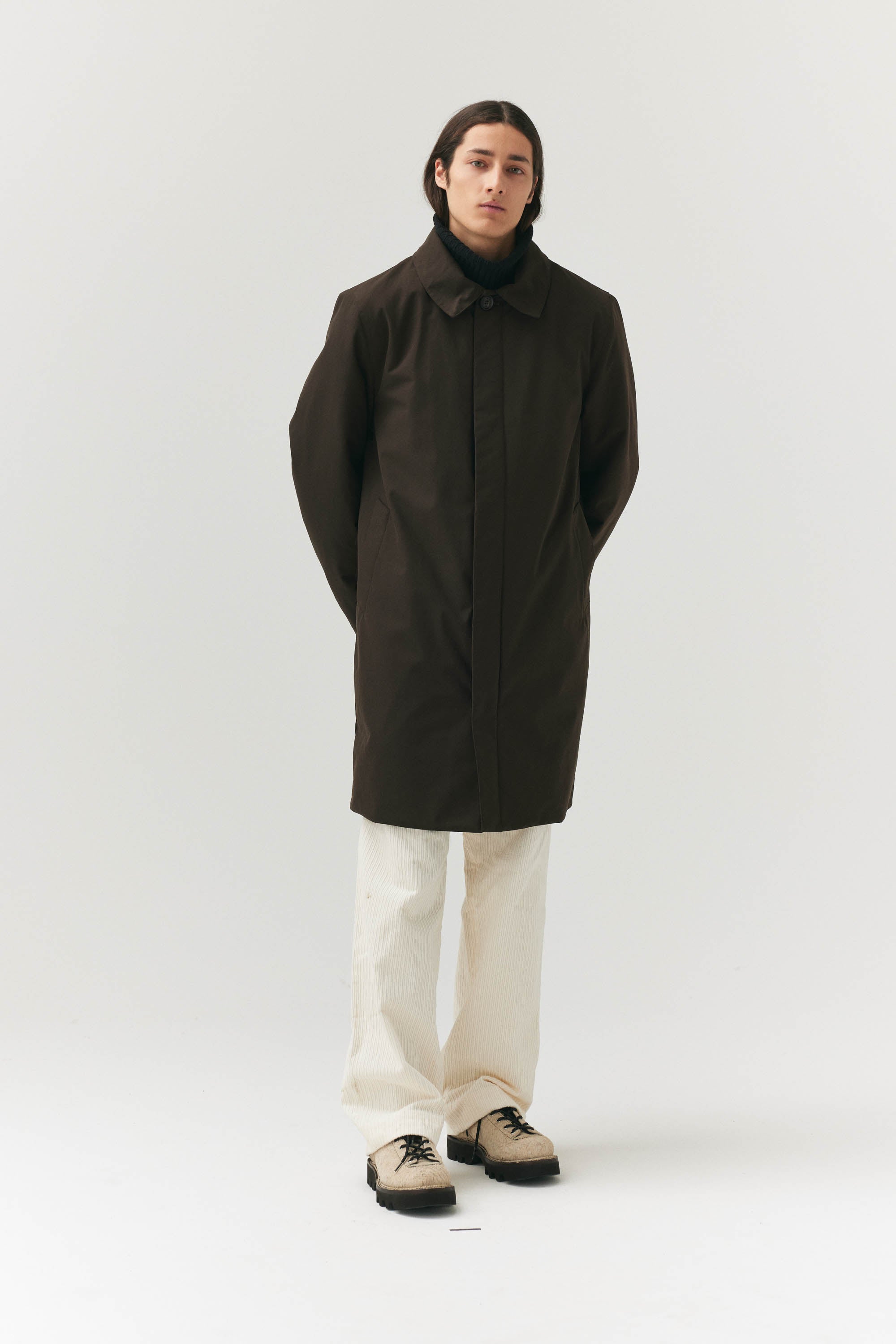 LONG DONG POLYRAYON WOOL LOOK AW24 CHESTNUT