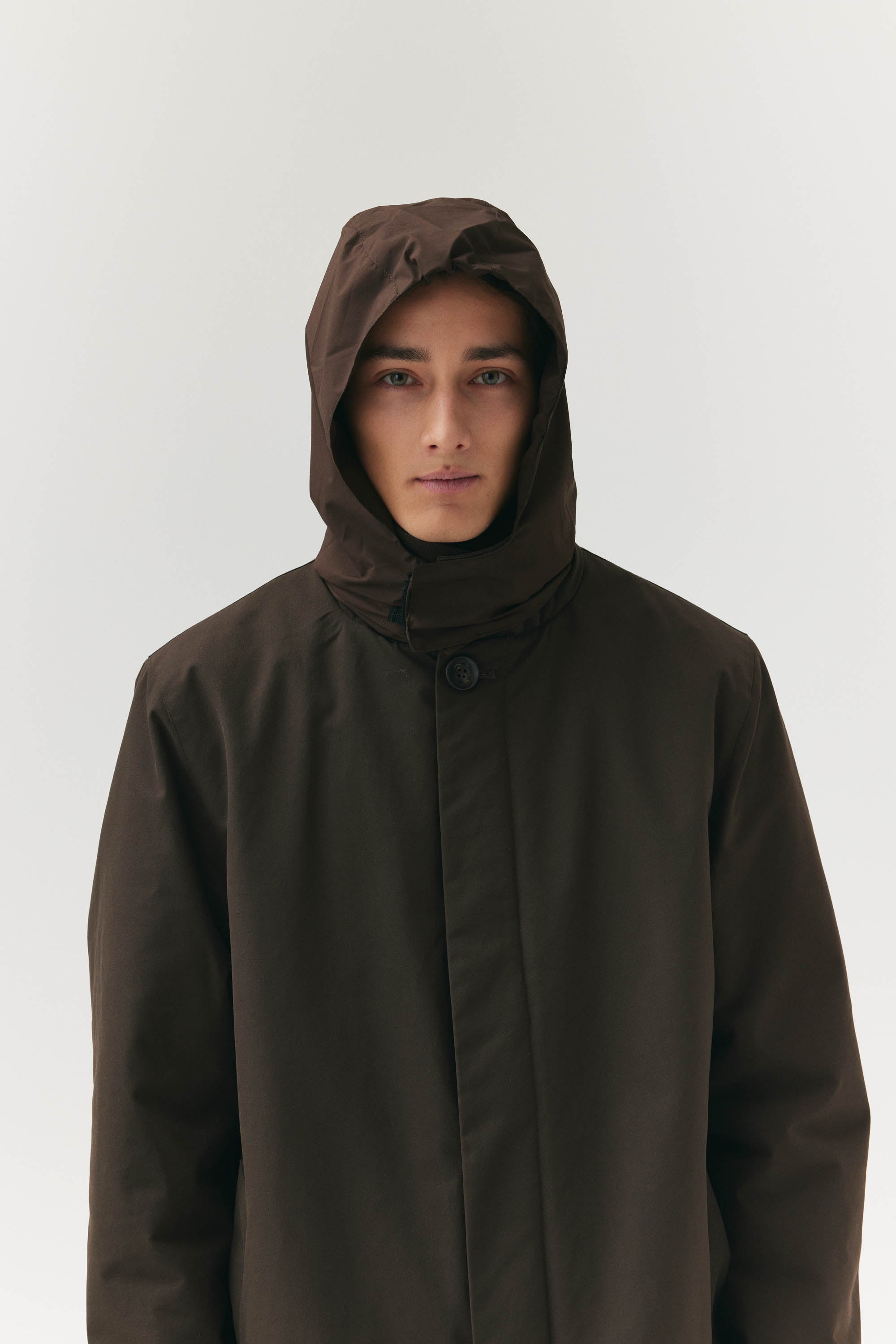 LONG DONG POLYRAYON WOOL LOOK AW24 CHESTNUT