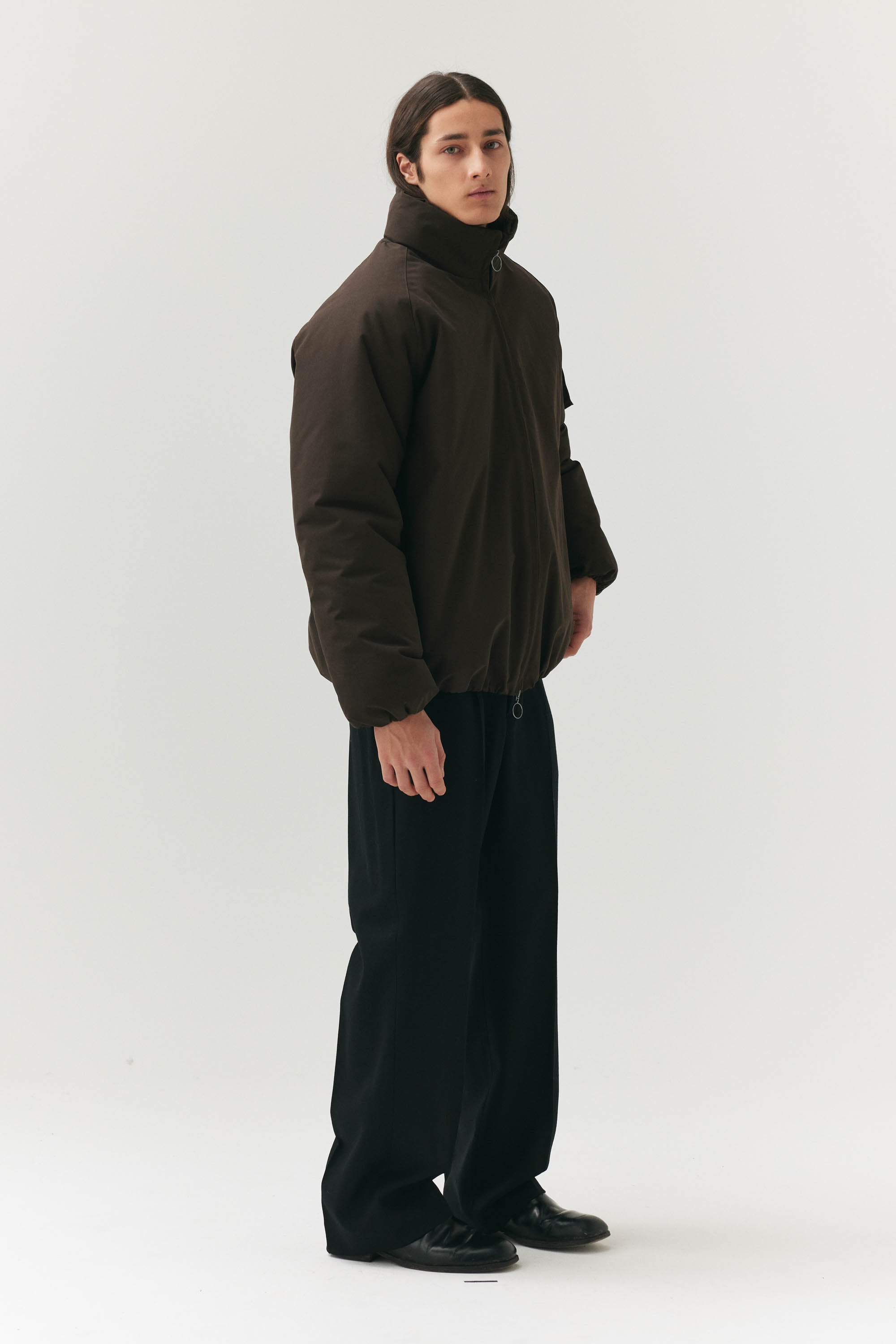 SHORT TRACKER POLY RAYON AW24 CHESTNUT