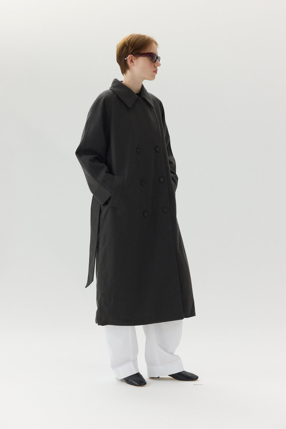 ROOMY TRENCH TECHWOOL AW24 FOREST GREEN