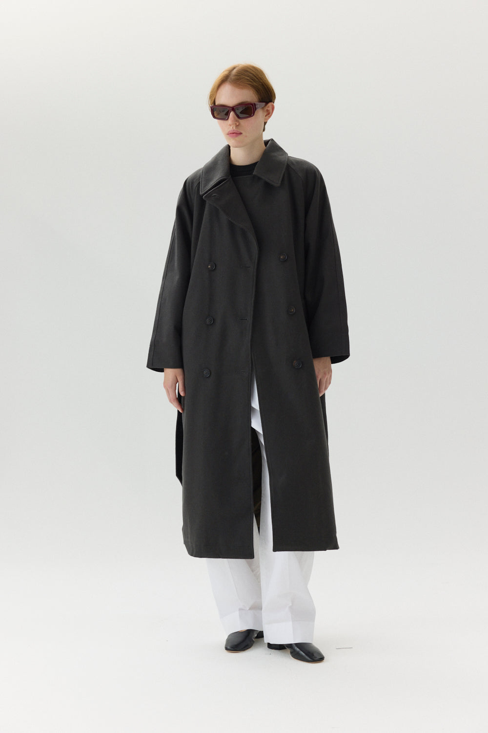 ROOMY TRENCH TECHWOOL AW24 FOREST GREEN