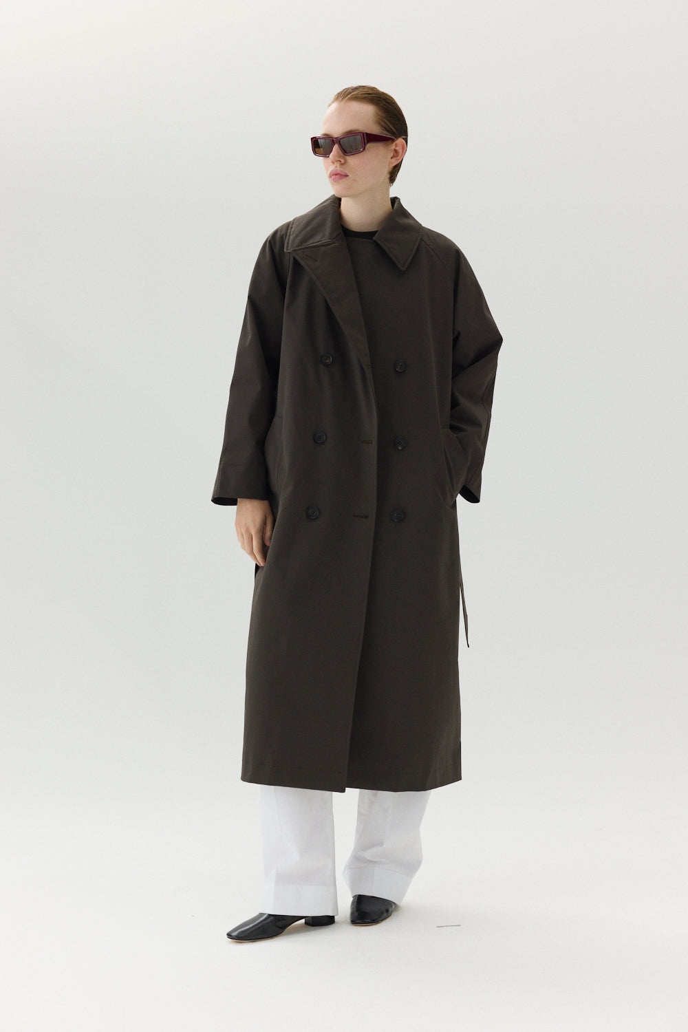 ROOMY TRENCH NIN SPIN AW24 FADED COFFEE