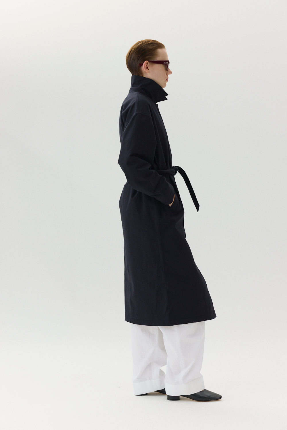 RACHEL G Poly Rayon AW24 NAVY