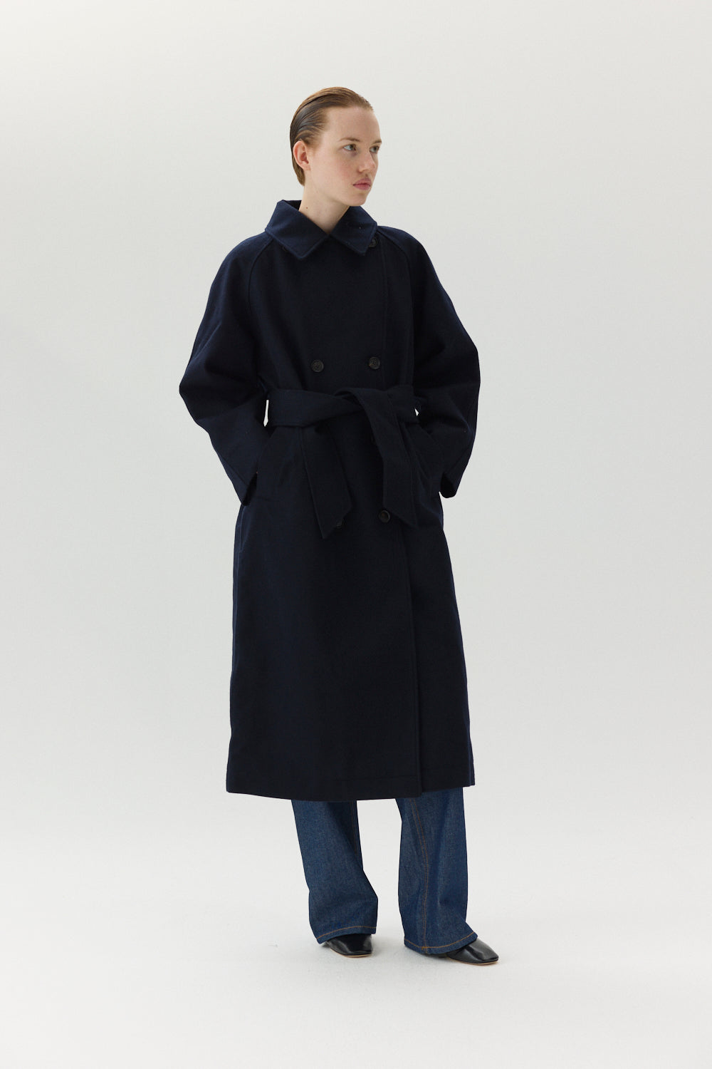 ROOMY TRENCH TECHWOOL AW24 NAVY