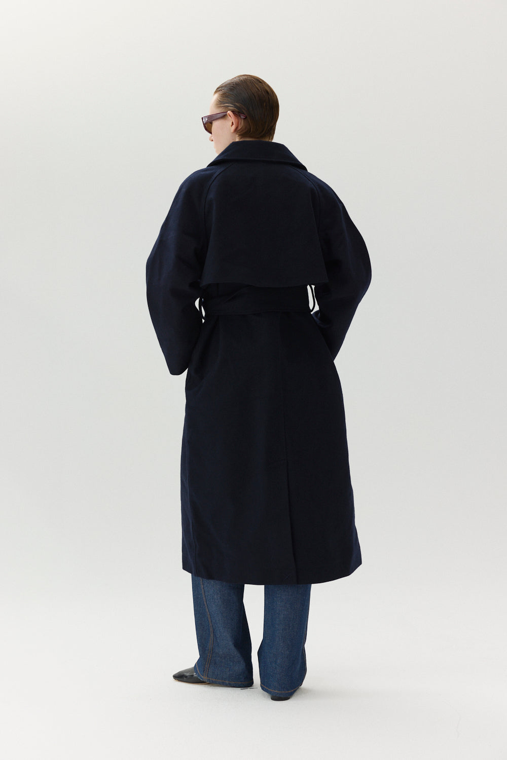 ROOMY TRENCH TECHWOOL AW24 NAVY