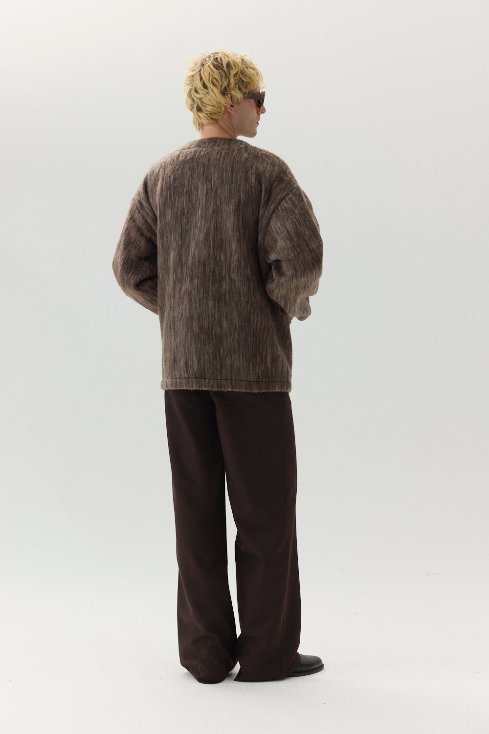 CARDI BONDED SHAGGY WOOL AW24 BROWN