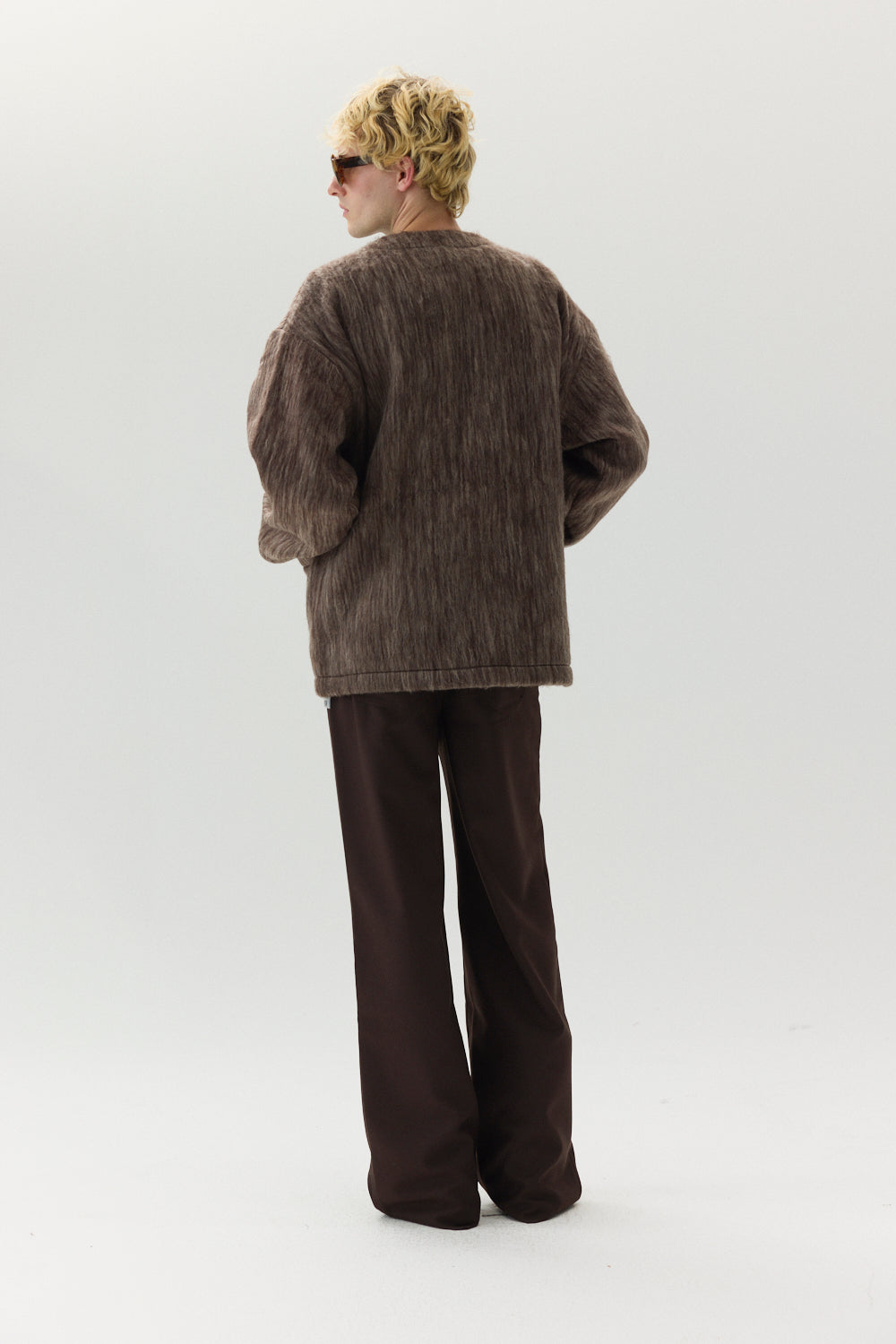 CARDI BONDED SHAGGY WOOL AW24 BROWN