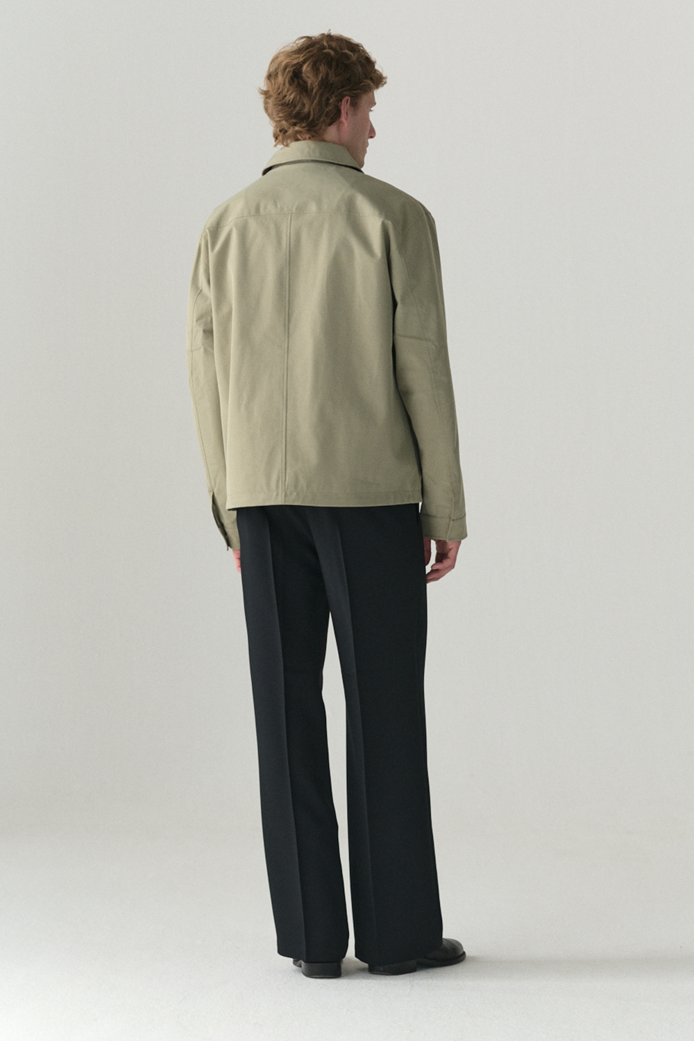 ZIP UP CK CRINCLE SS25 LIGHT ARMY
