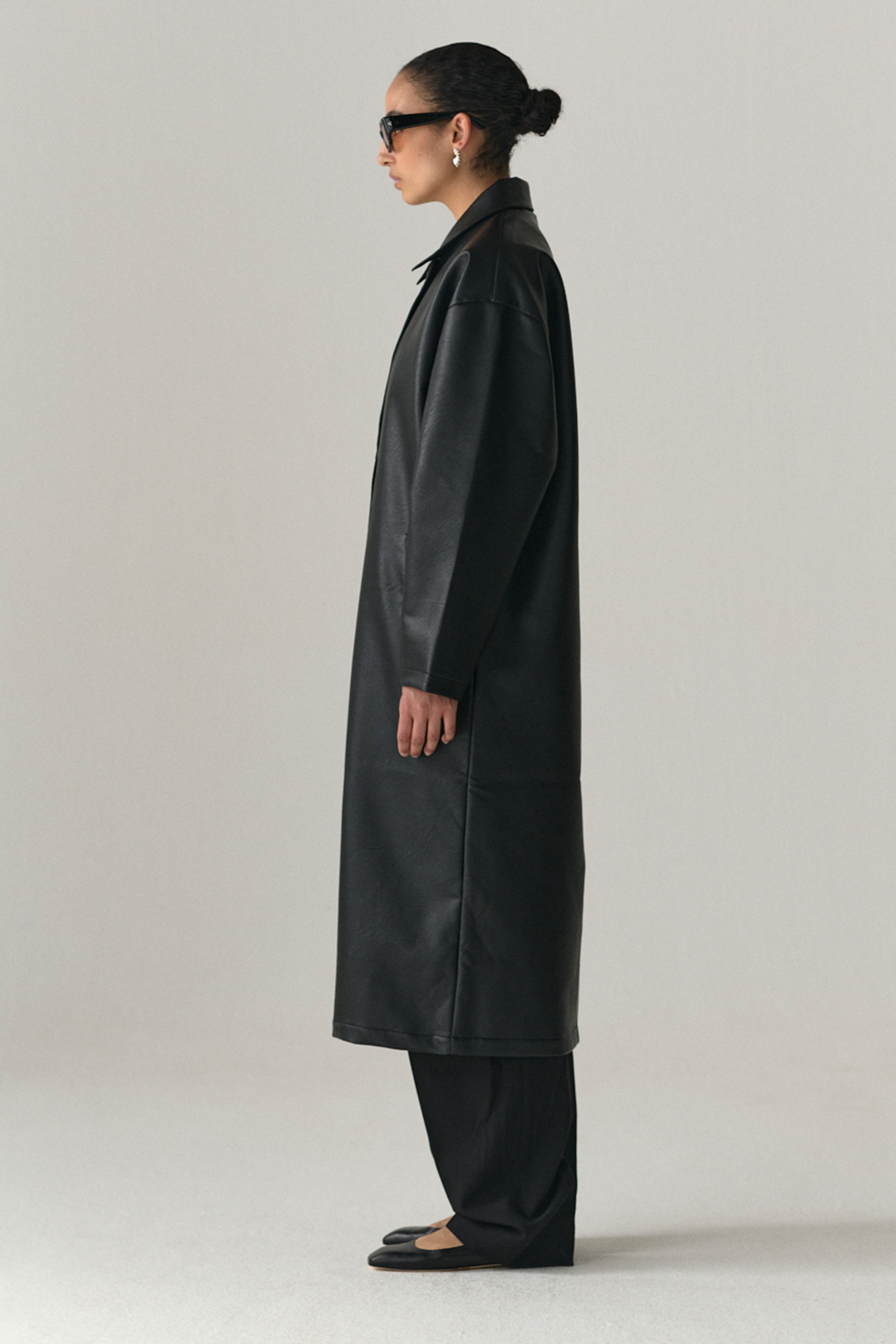 JANICE B FAUX L SS25 BLACK