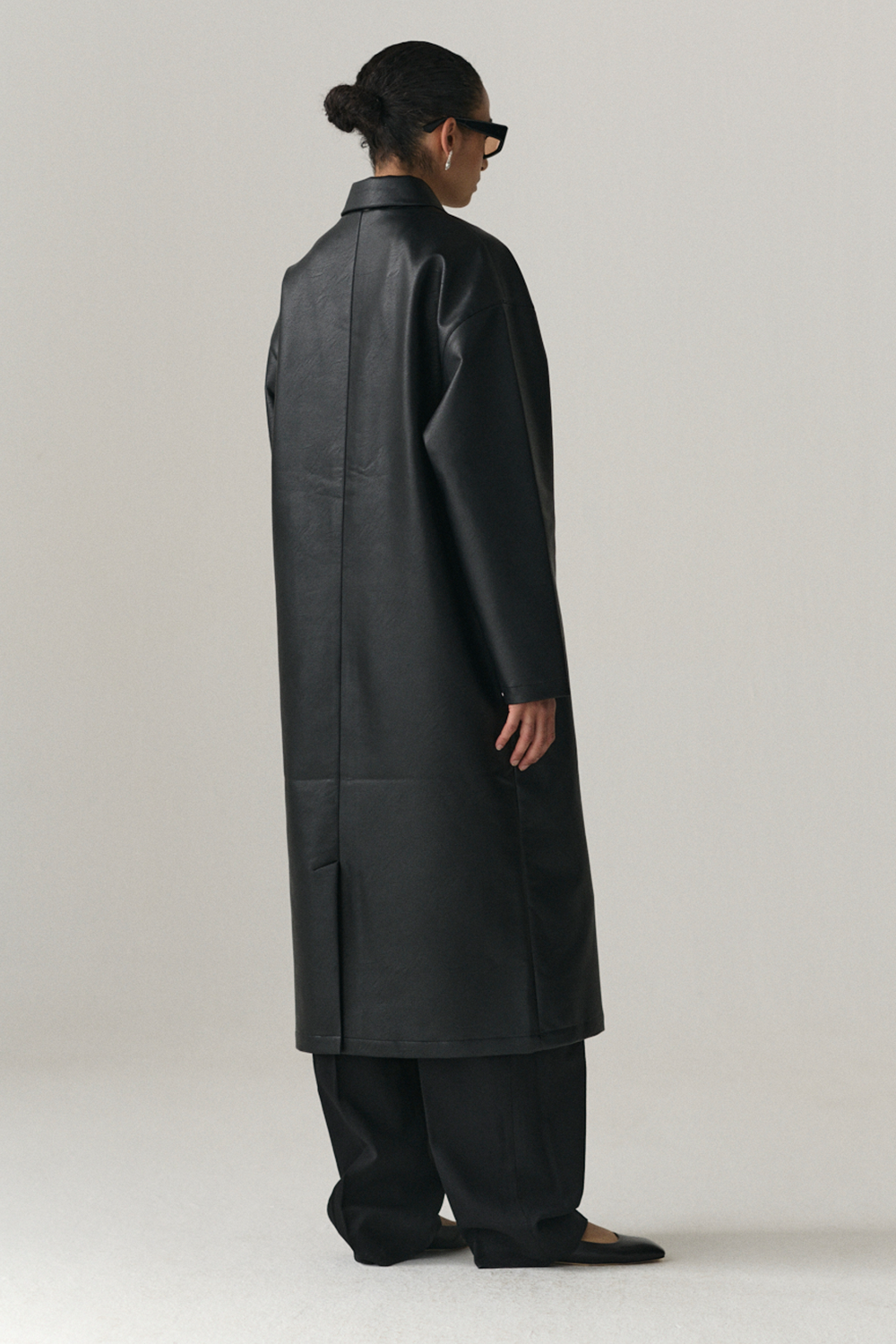 JANICE B FAUX L SS25 BLACK