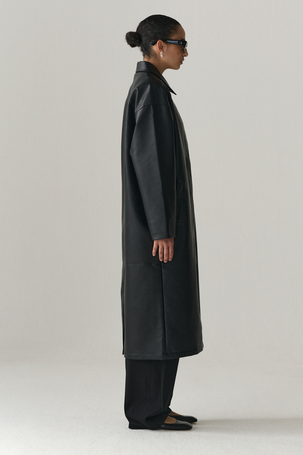 JANICE B FAUX L SS25 BLACK