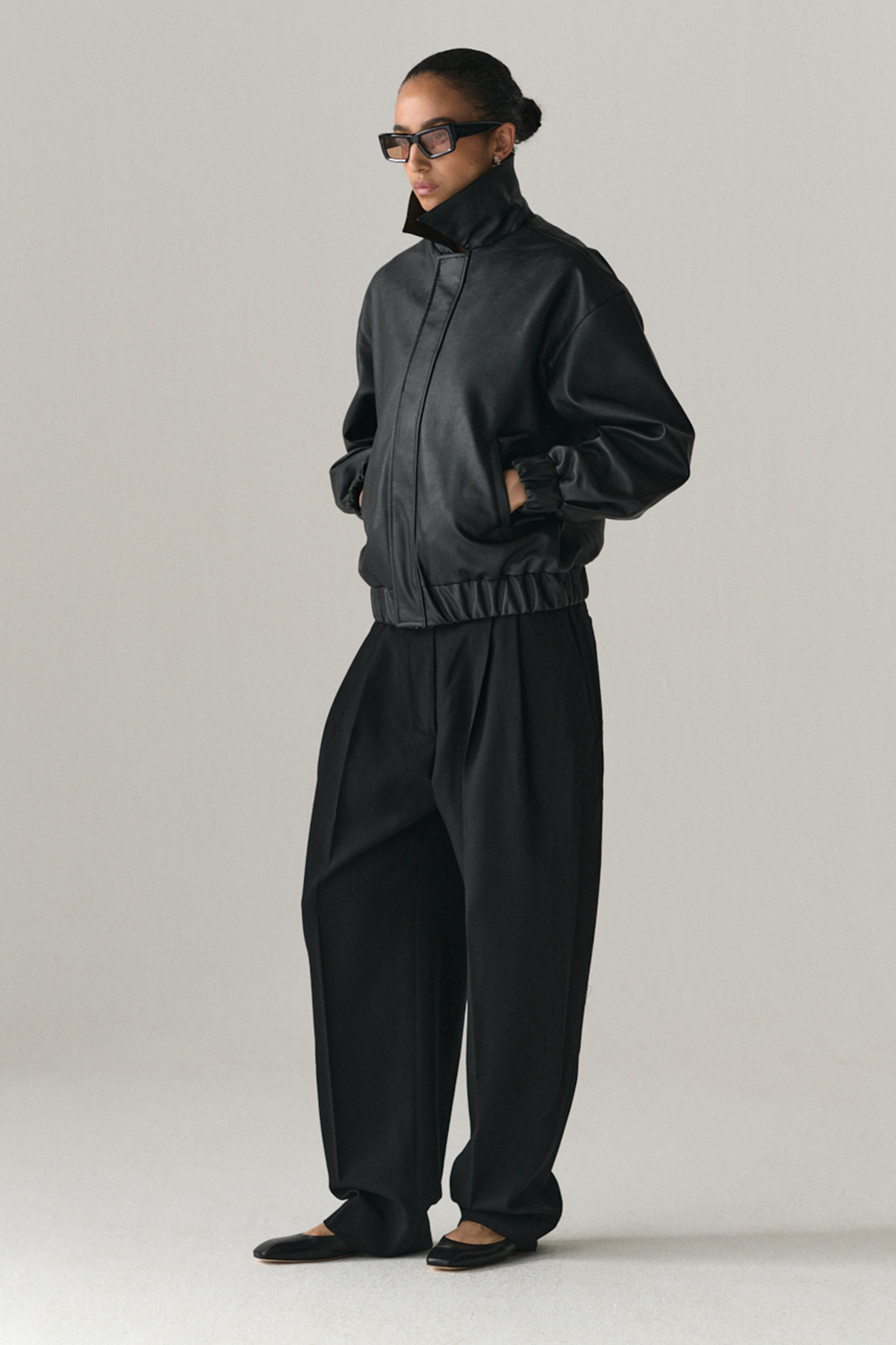 PUFF PADDY FAUX L SS25 BLACK WOMENS