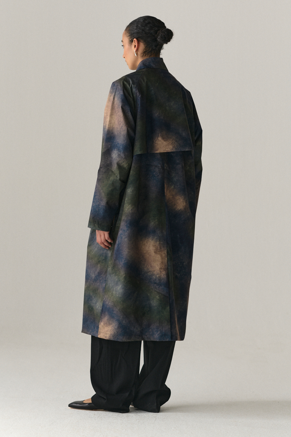 LONG COACH PRINTED UNIVERSE SS25 NAVY WOMENS