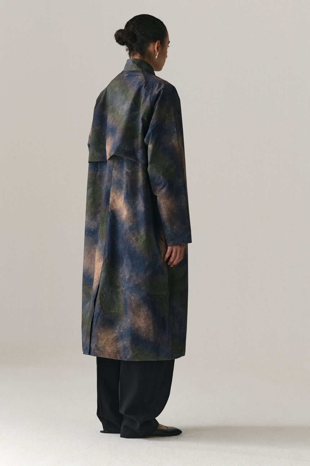 LONG COACH PRINTED UNIVERSE SS25 NAVY WOMENS