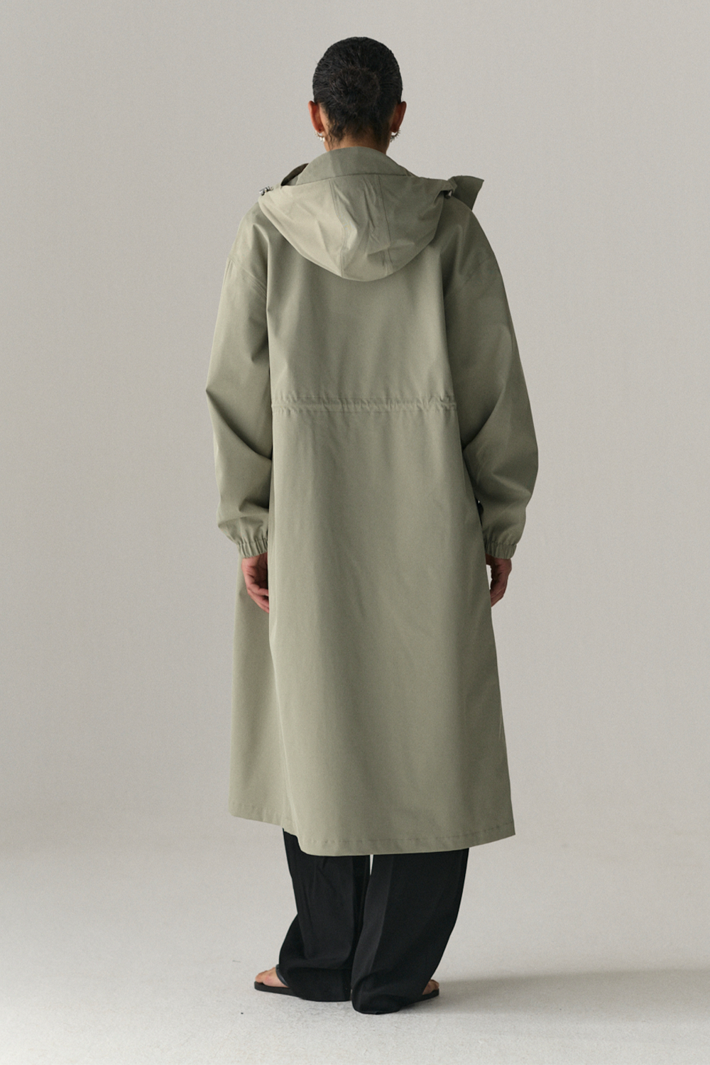 ROOMY LONG TUBE TWILL SS25 LIGHT GREY ARMY