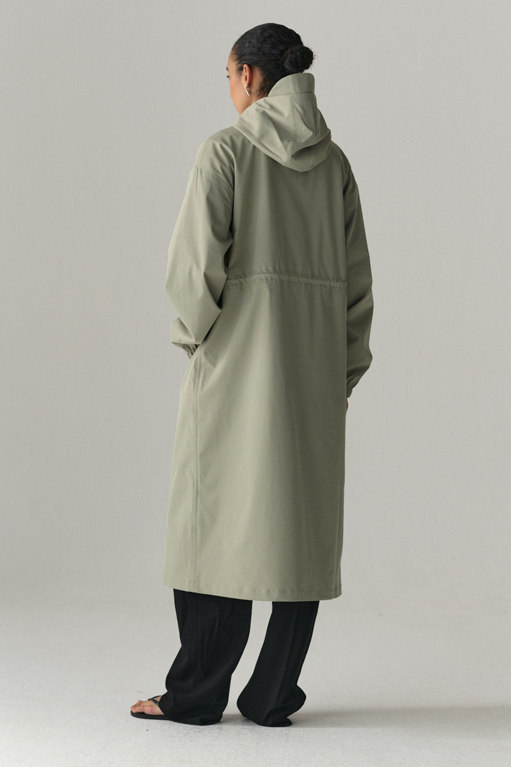ROOMY LONG TUBE TWILL SS25 LIGHT GREY ARMY