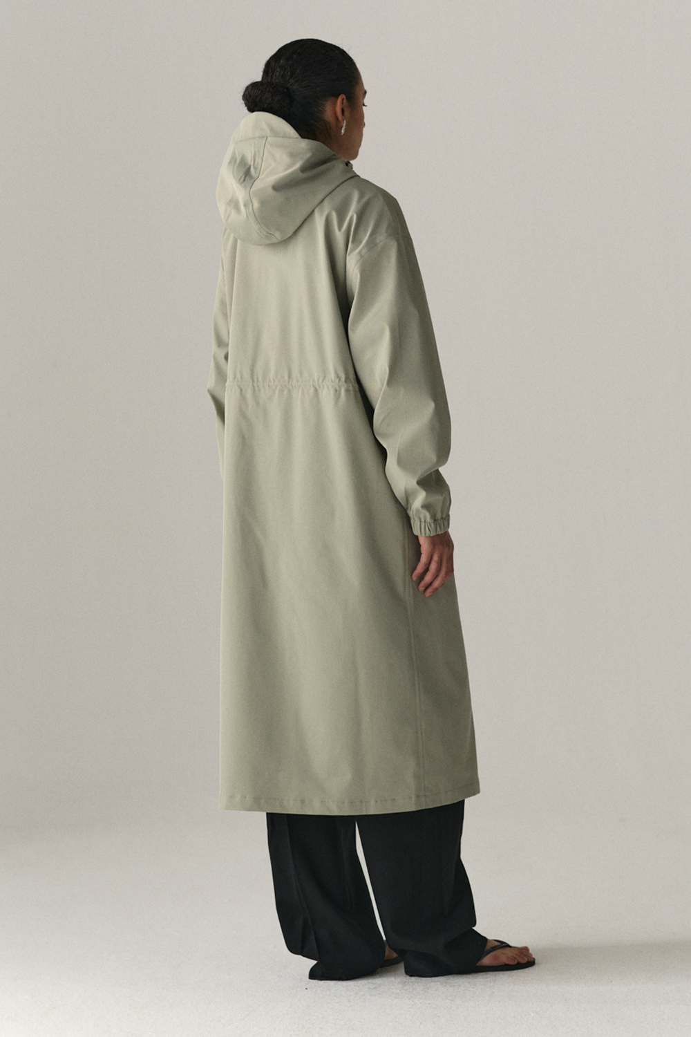 ROOMY LONG TUBE TWILL SS25 LIGHT GREY ARMY